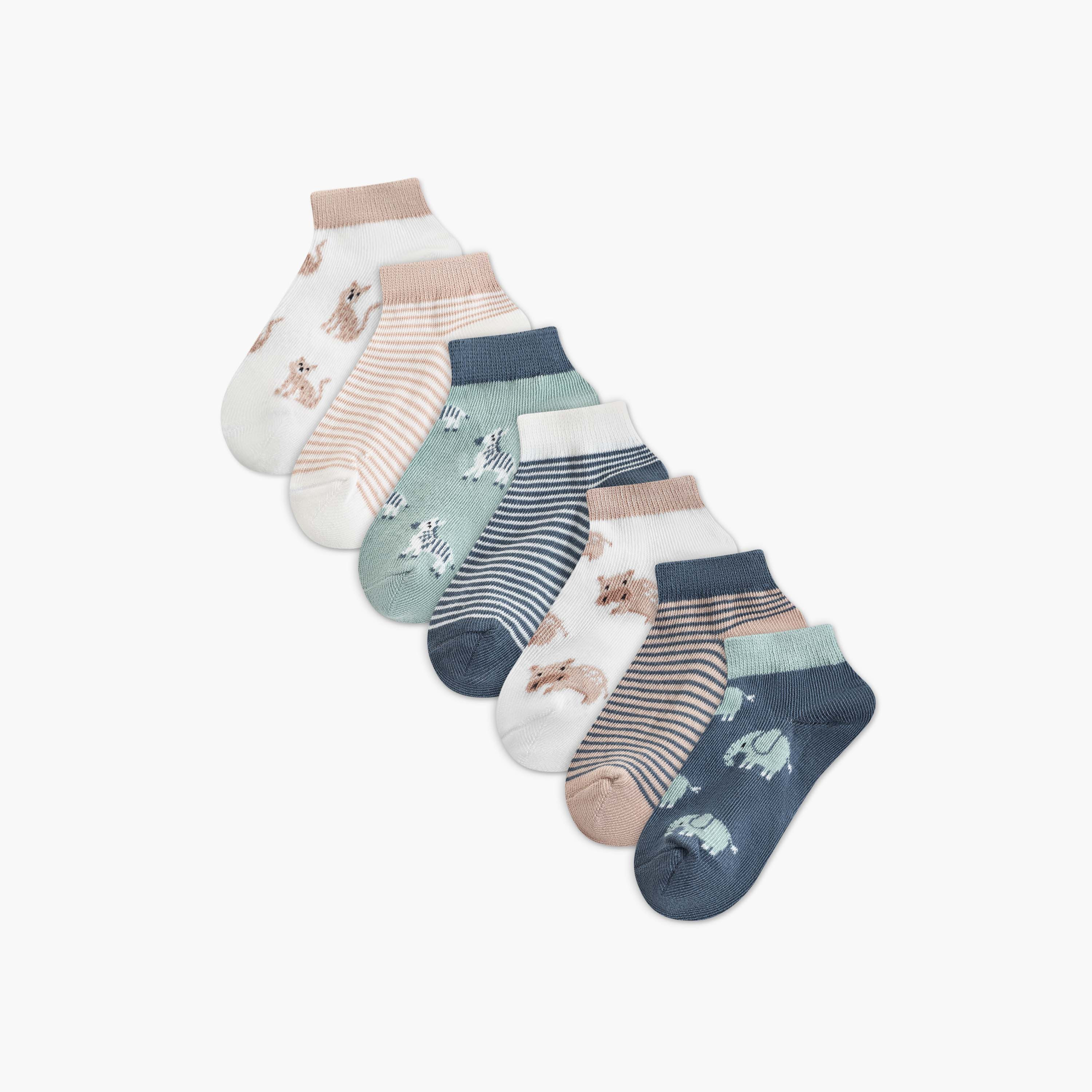 جوارب بطبعات متنوعة للأولاد من جونيورز - عبوة 7 أزواج-baby-boys-accessories-socks-image-1