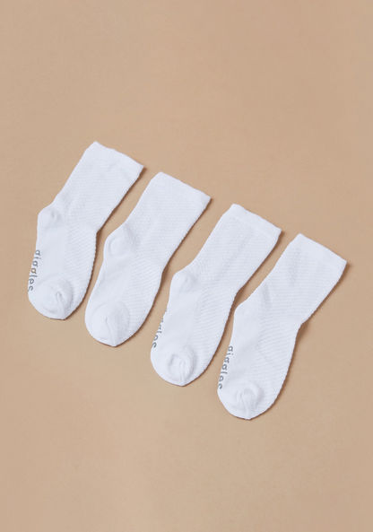 Giggles Textured Crew Length Socks - Set of 2-Socks-image-1
