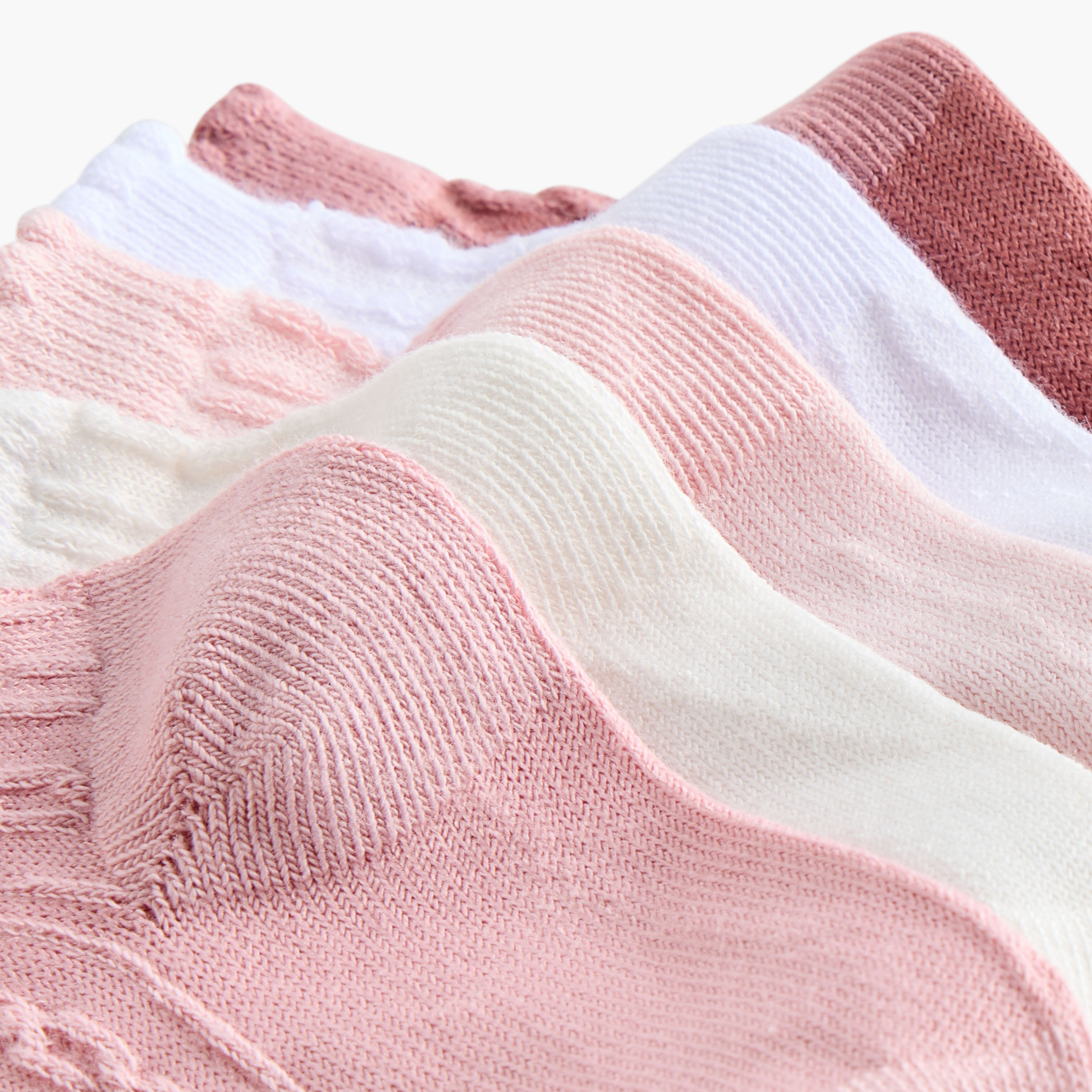 Juniors Textured Ankle Length Socks - Set of 5-baby-girls-accessories-socks-image-4