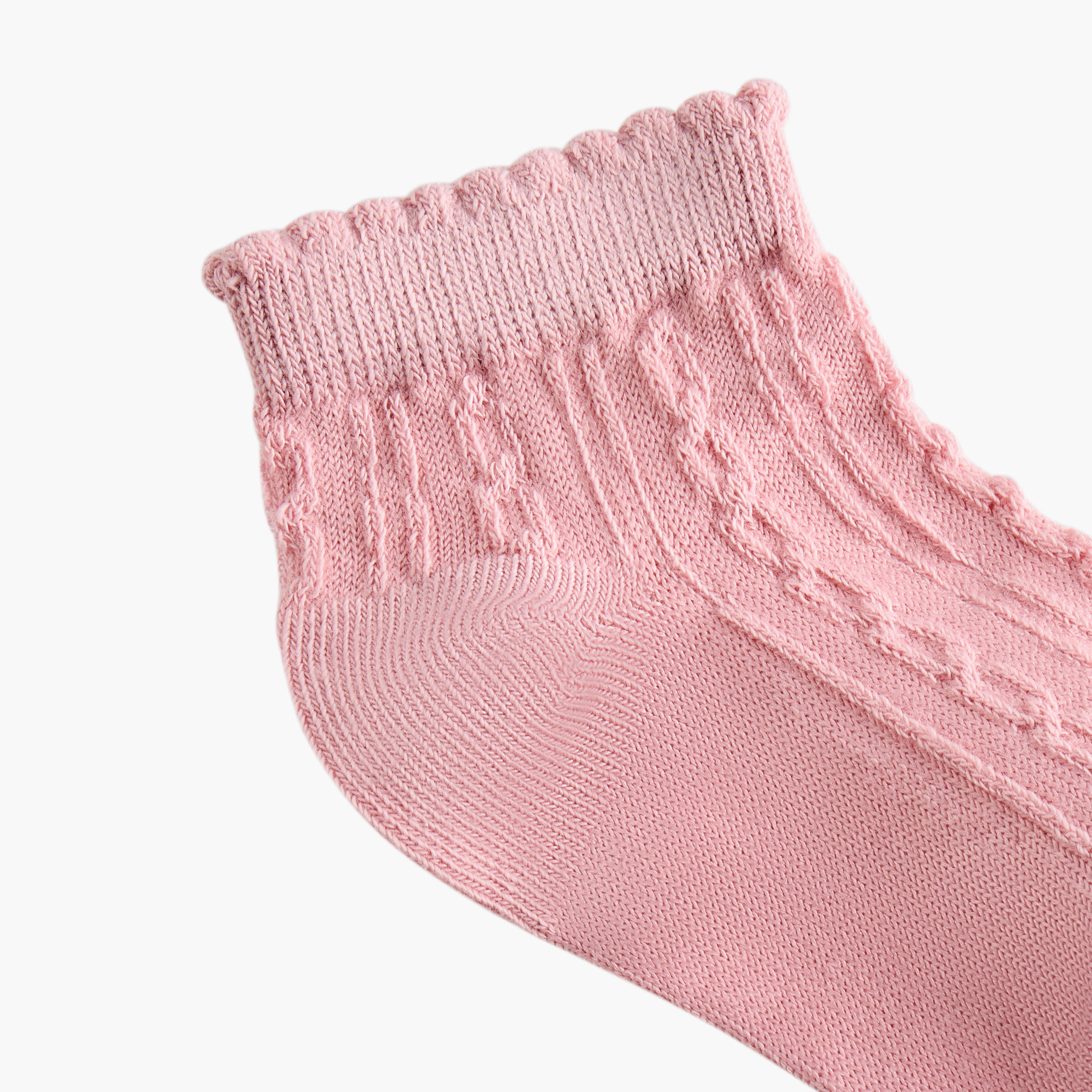 Juniors Textured Ankle Length Socks - Set of 5-baby-girls-accessories-socks-image-5