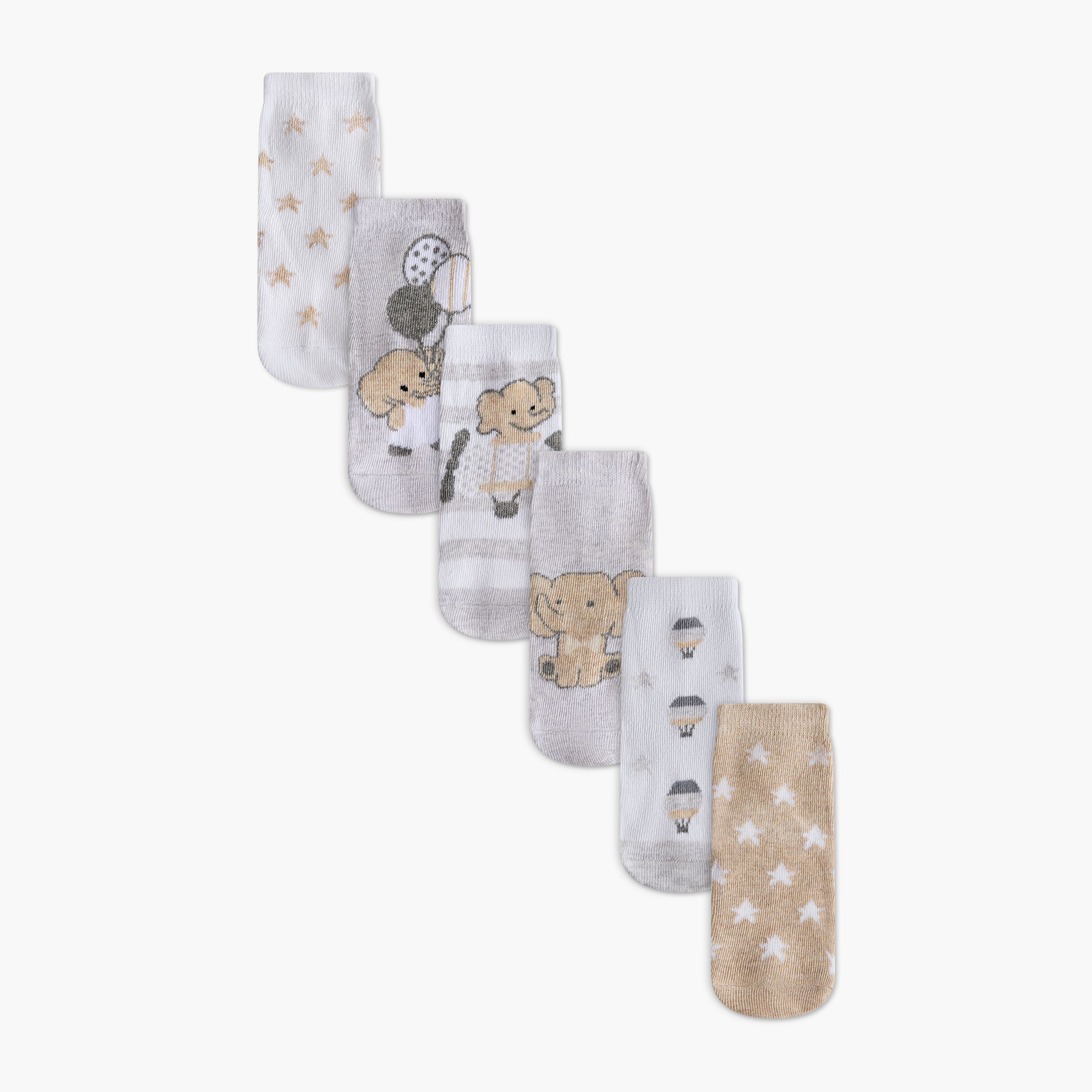 طقم جوارب 7 أزواج بطبعات من جونيورز-baby-boys-accessories-socks-image-1