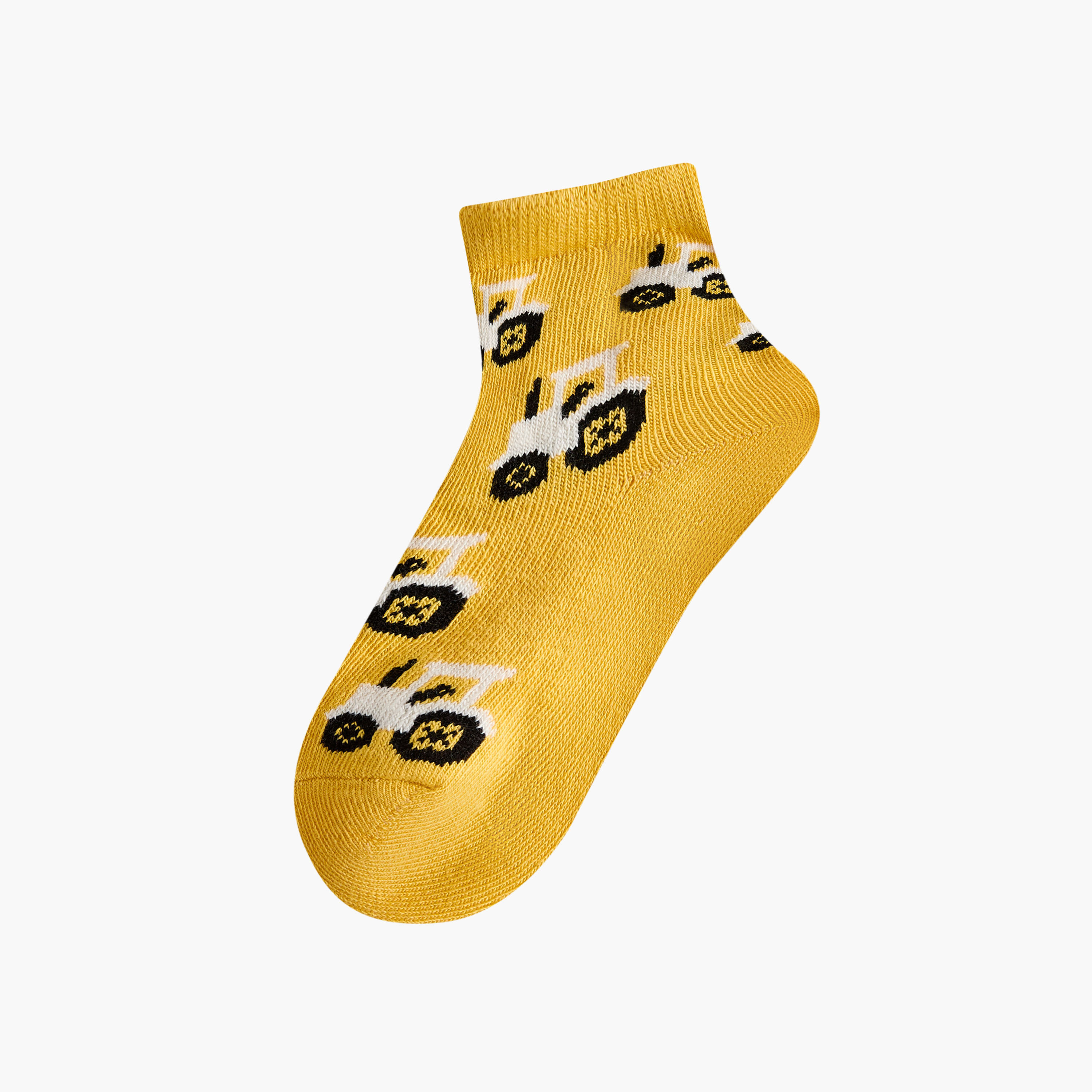 طقم جوارب 7 أزواج بطول الكاحل وطبعات مركبات من جونيورز-baby-boys-accessories-socks-image-2