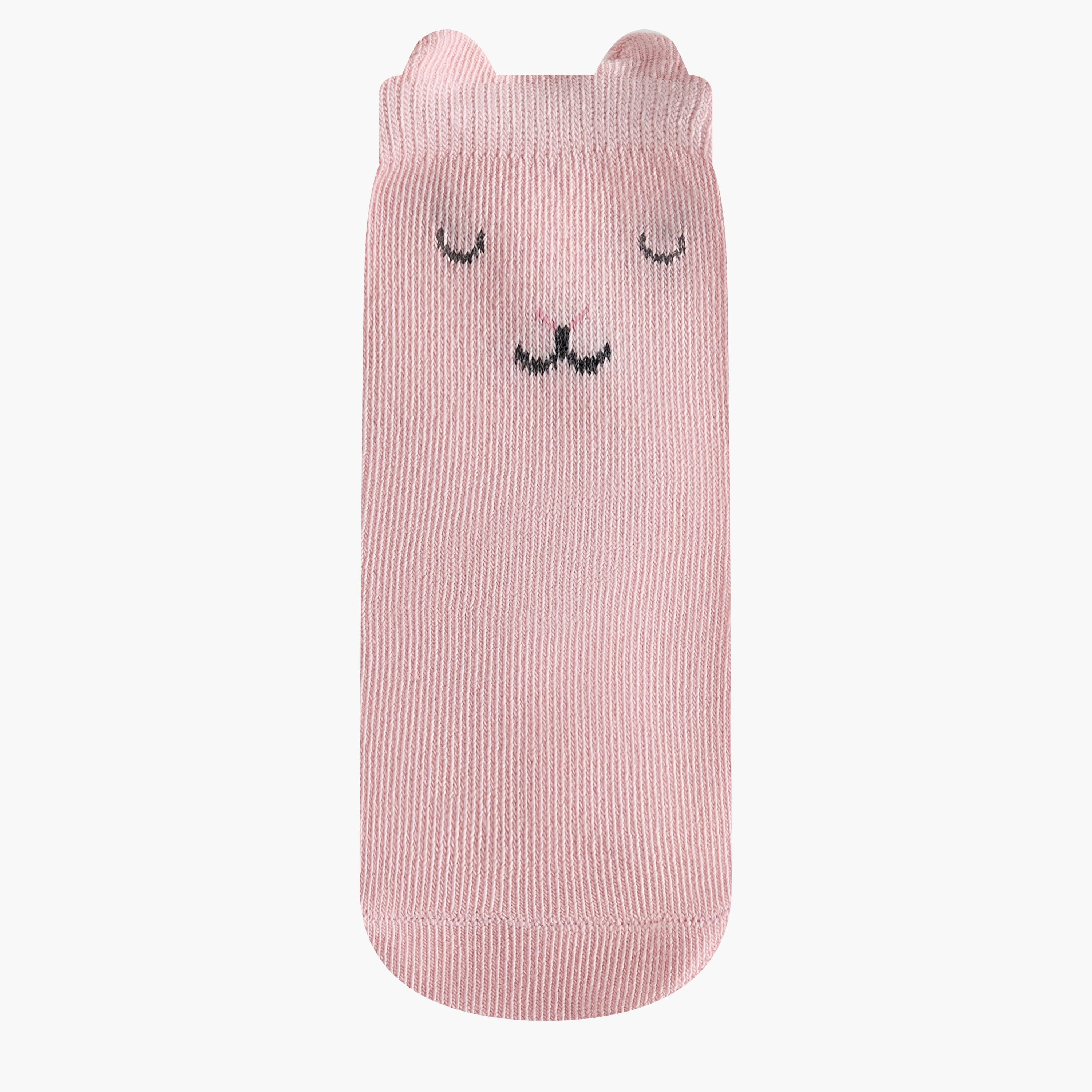 Juniors Animal Face Print Ankle Length Socks - Set of 7-baby-girls-accessories-socks-image-2