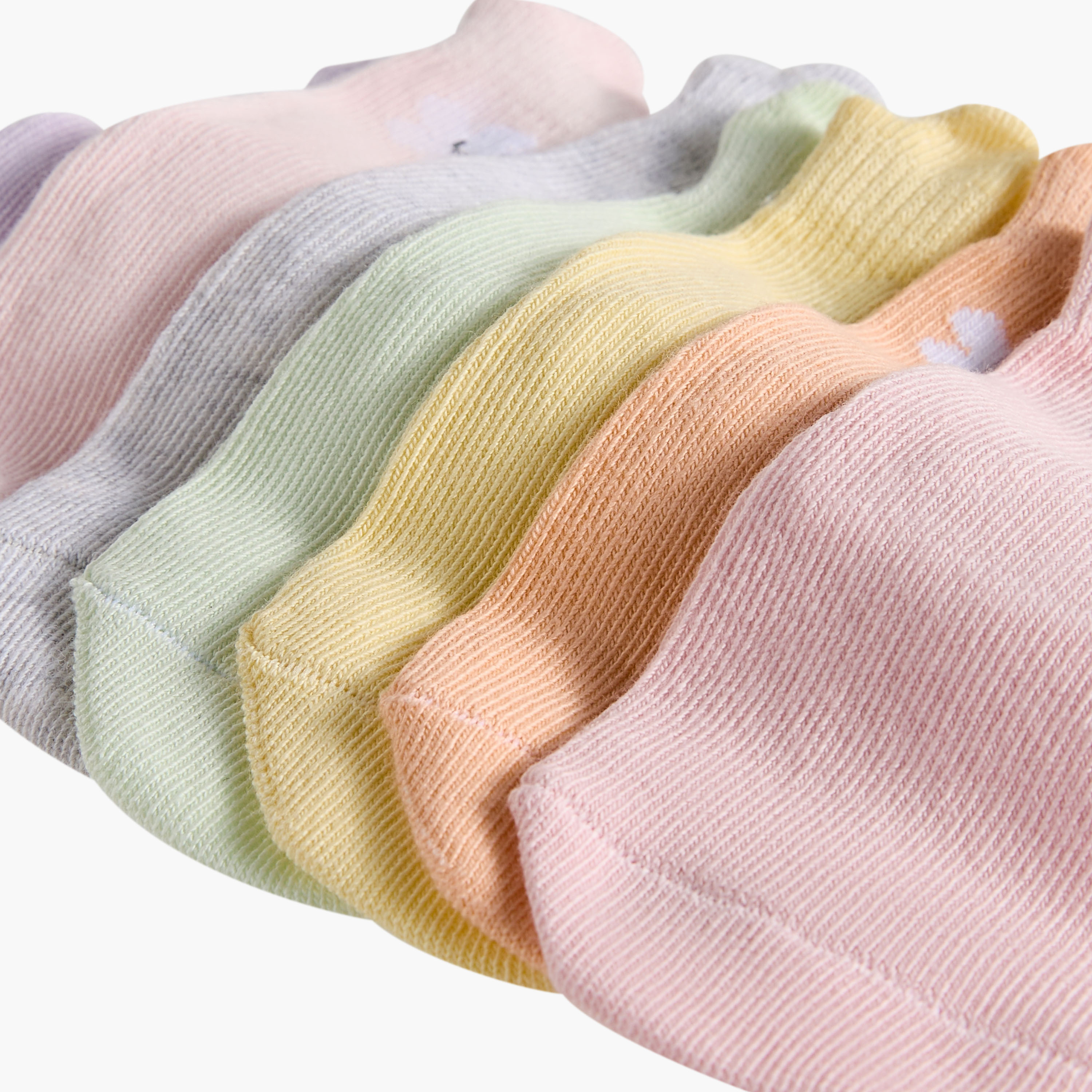 Juniors Animal Face Print Ankle Length Socks - Set of 7-baby-girls-accessories-socks-image-3