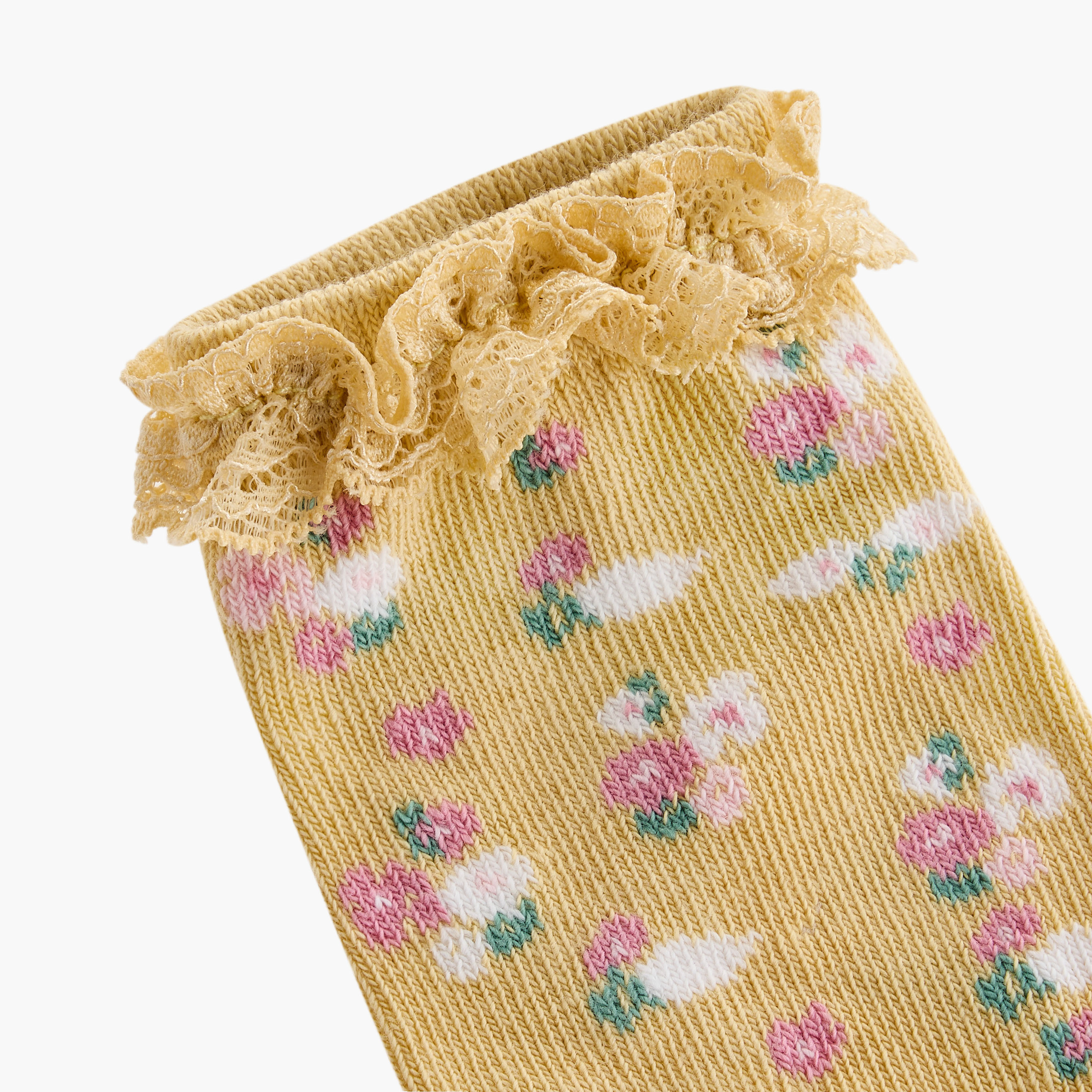 Juniors Printed Ankle Length Socks with Ruffle Trim - Set of 7-baby-girls-accessories-socks-image-4