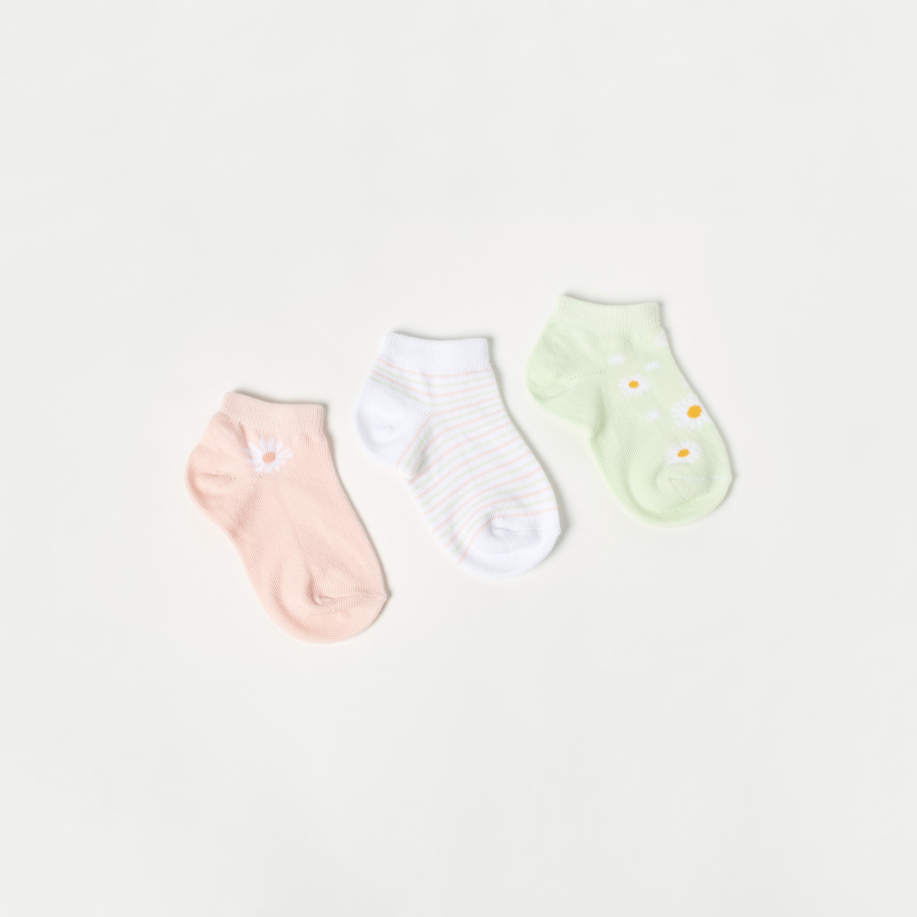 Juniors Printed Socks - Set of 3-baby-girls-clothing-multipacks-image-1