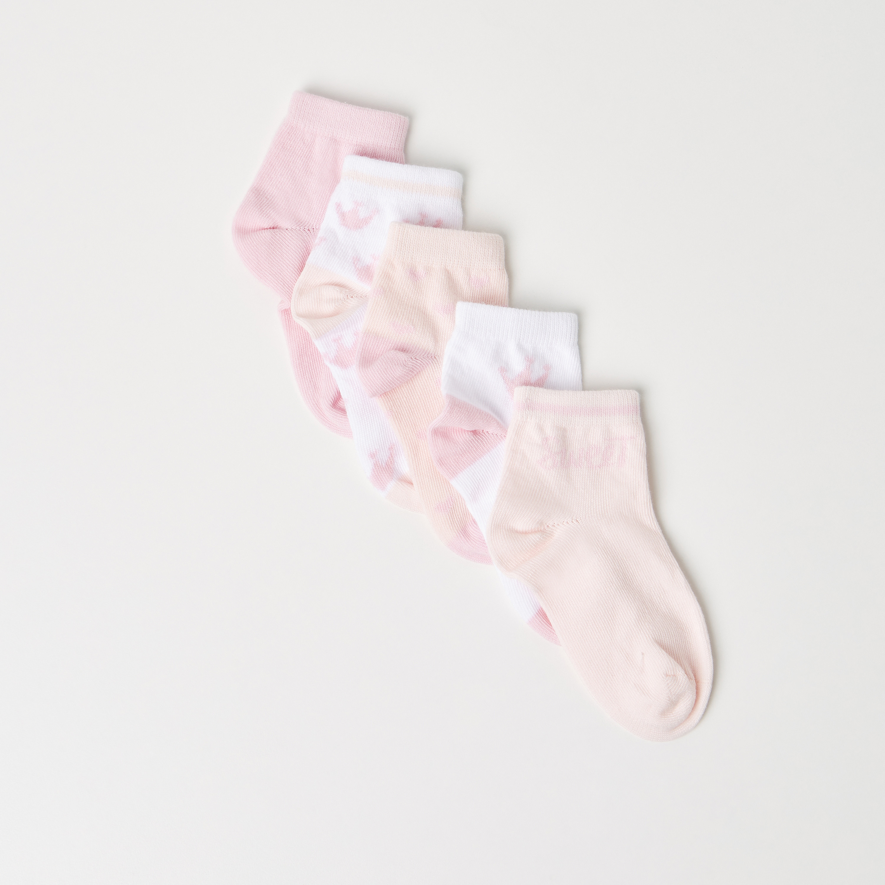 Juniors Printed Socks - Set of 5-baby-girls-accessories-socks-image-2