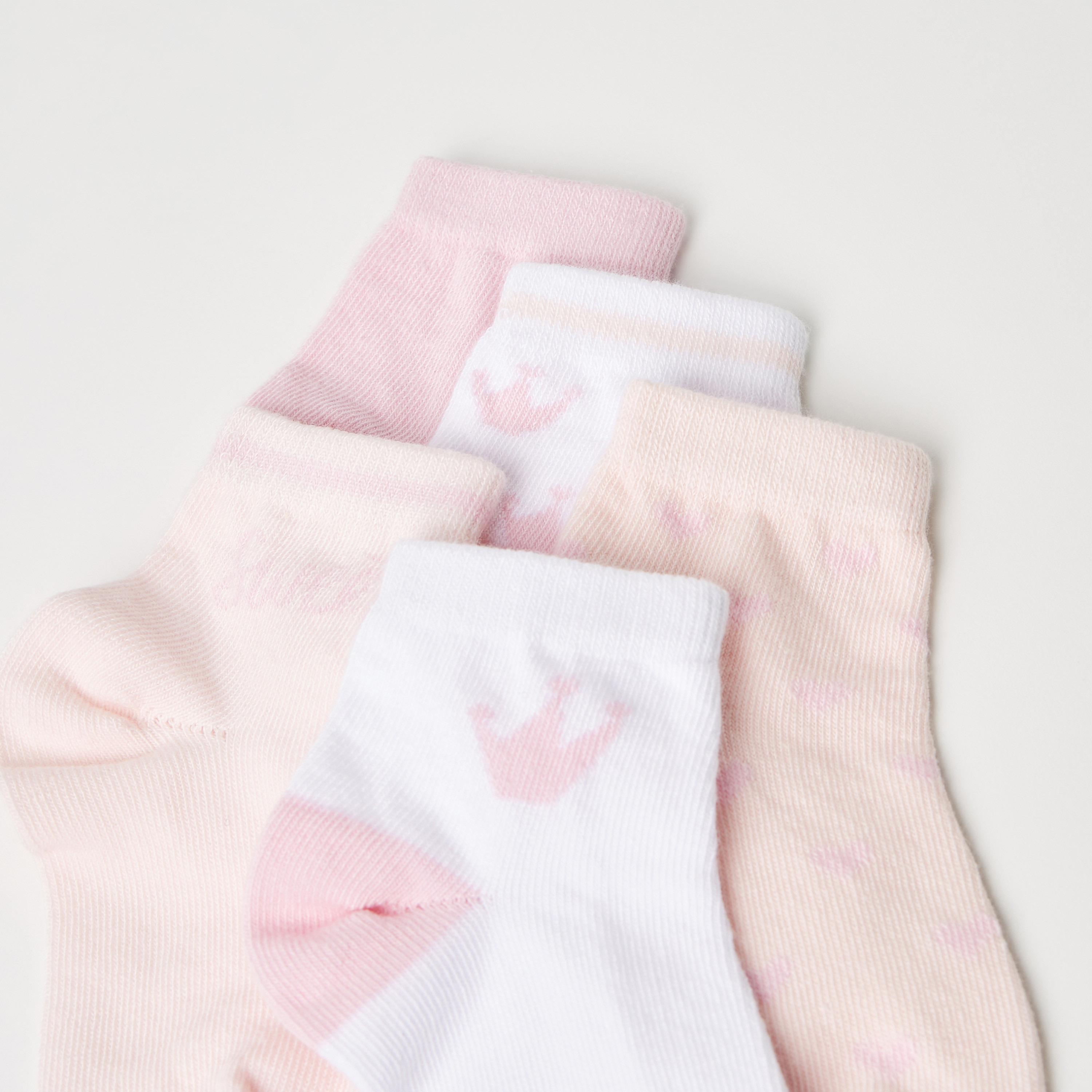 Juniors Printed Socks - Set of 5-baby-girls-accessories-socks-image-3