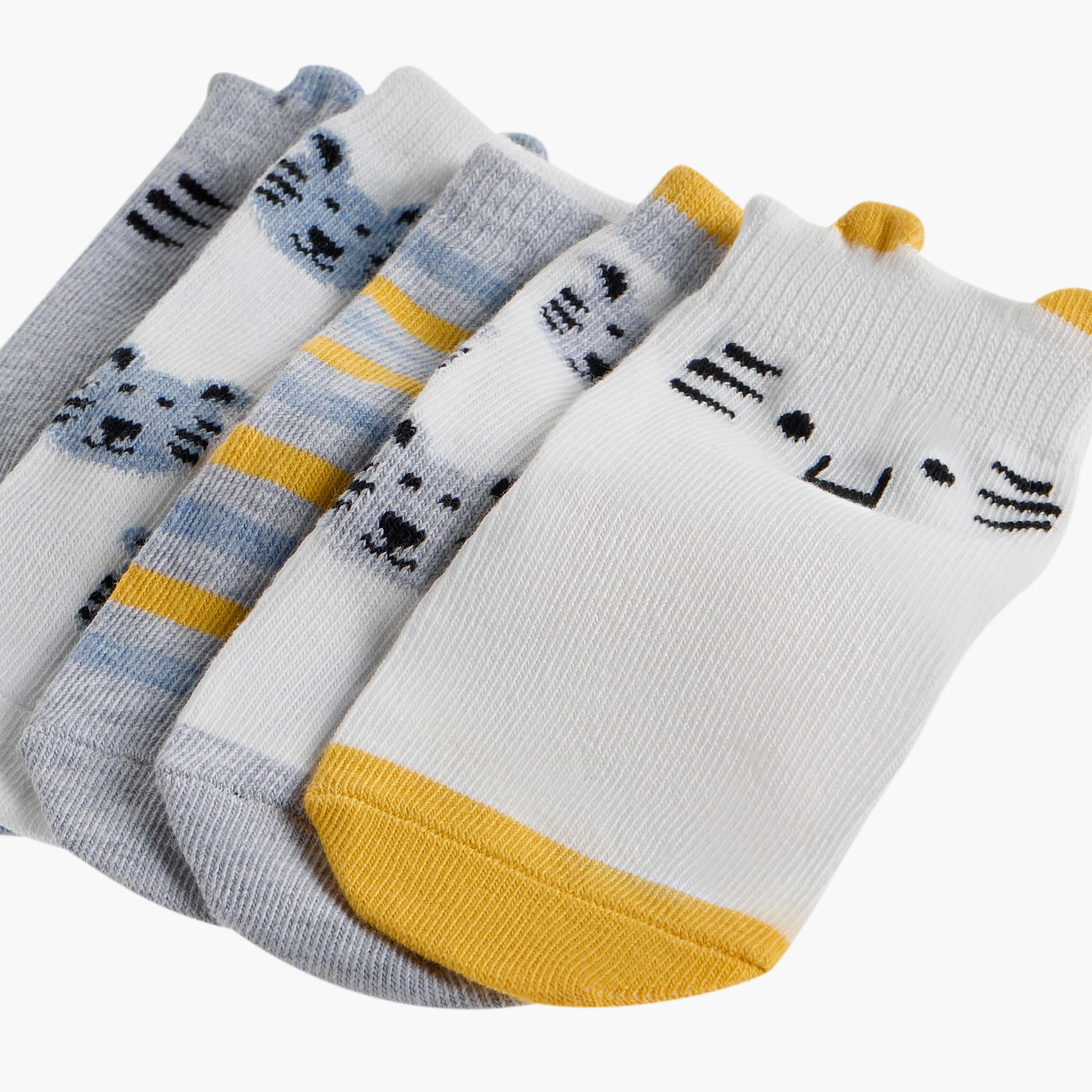Juniors Printed Socks - Set of 5-baby-girls-accessories-socks-image-4