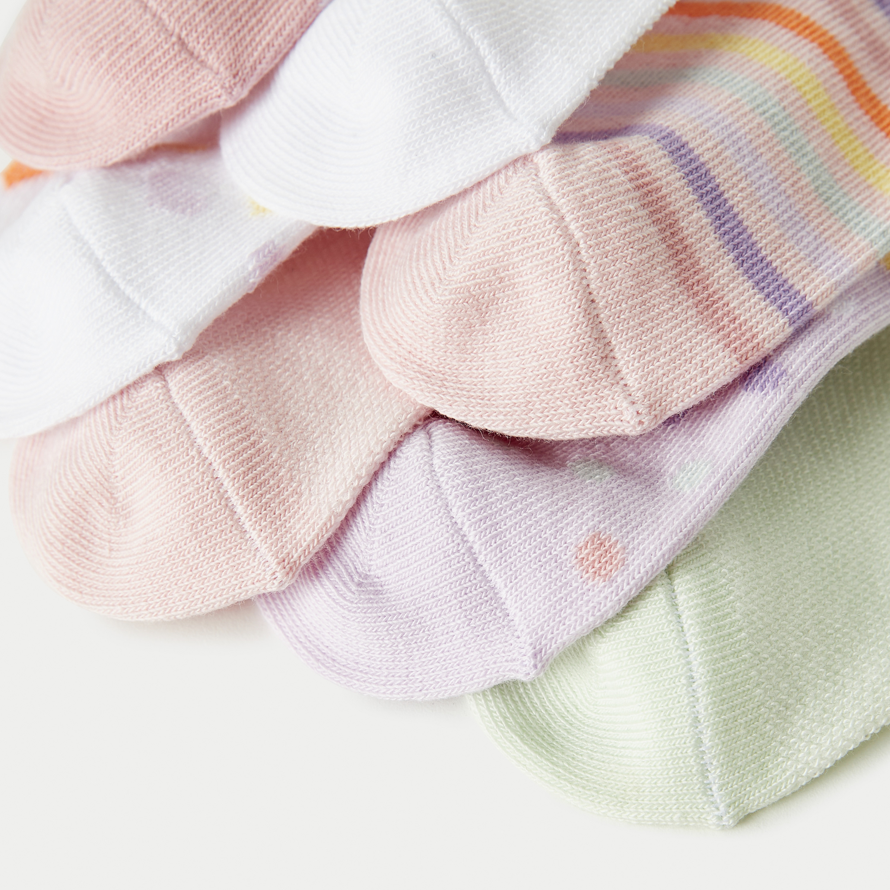 Juniors Assorted Ankle Length Socks - Set of 7-baby-girls-accessories-socks-image-4
