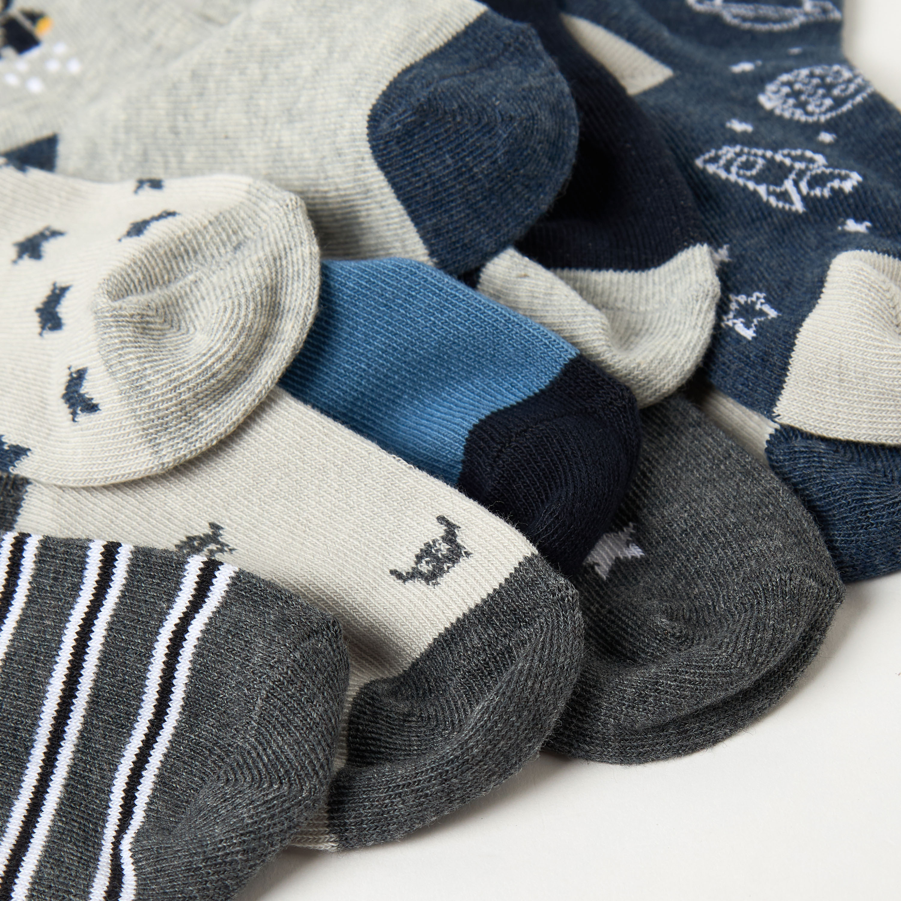 Juniors Space Print Socks - Set of 10-baby-boys-accessories-socks-image-4