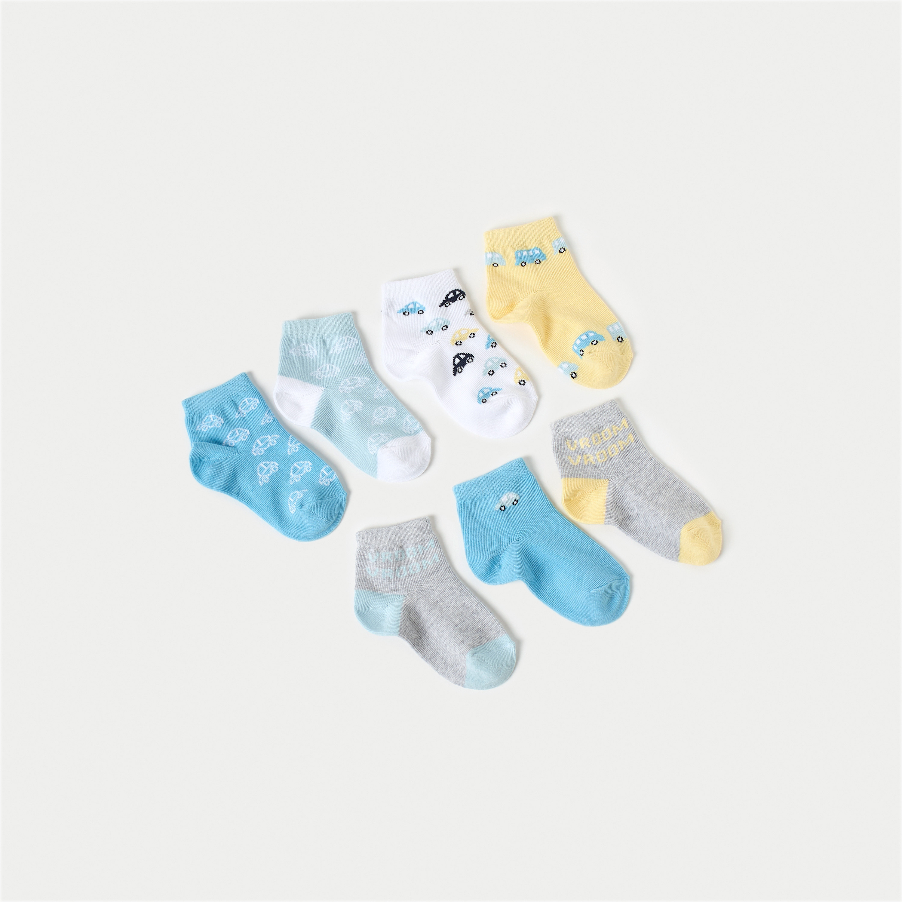 Juniors Printed Socks - Set of 7-baby-boys-accessories-socks-image-1