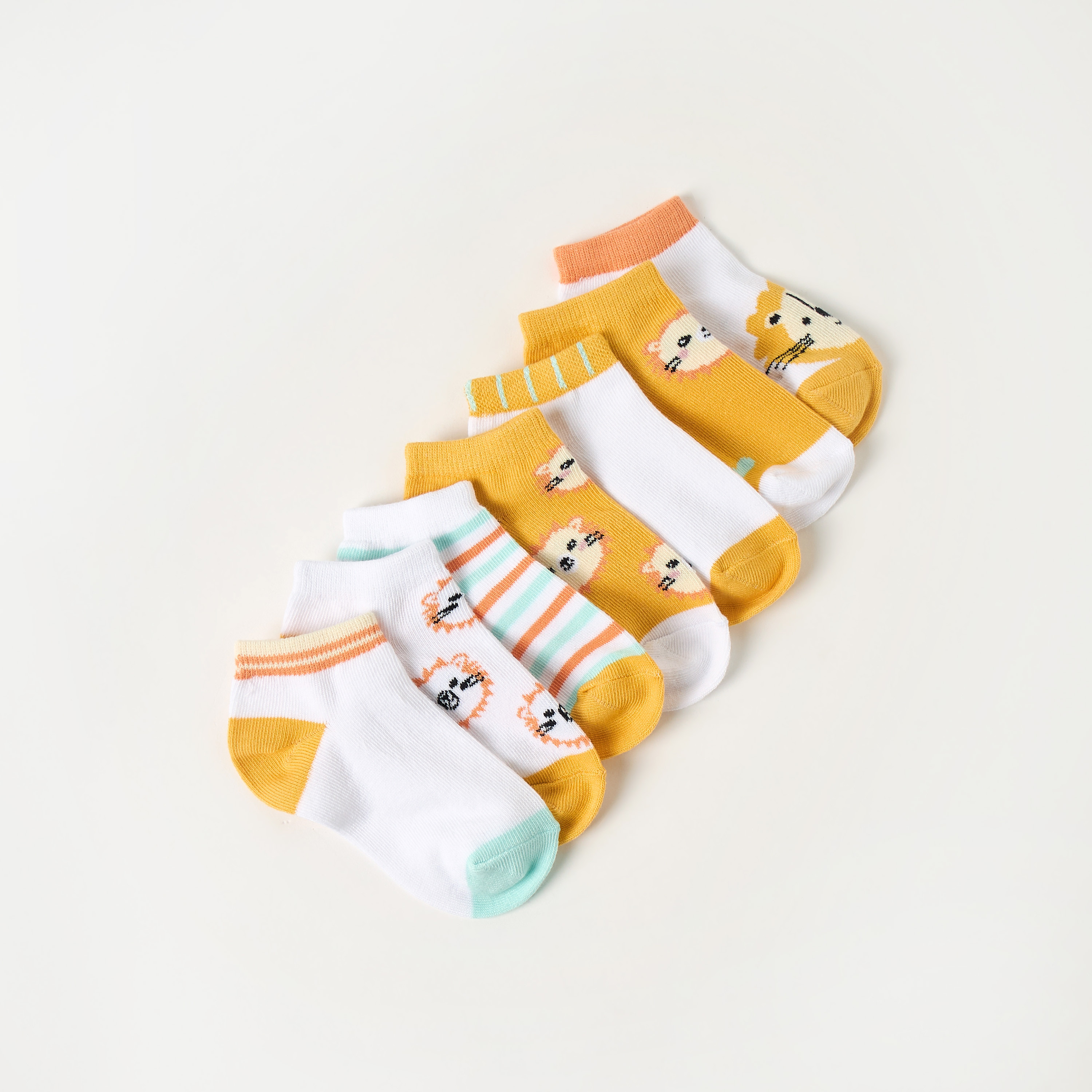 طقم جوارب 7 أزواج بطول الكاحل بطبعات من جونيورز-baby-boys-accessories-socks-image-2