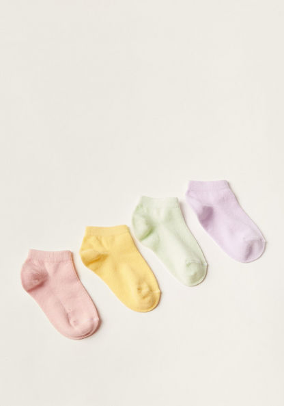 Juniors Solid Ankle Length Socks - Set of 4-Socks-image-0