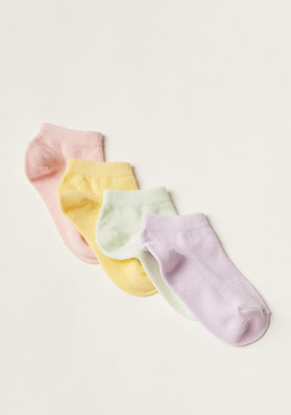 Juniors Solid Ankle Length Socks - Set of 4-Socks-image-1