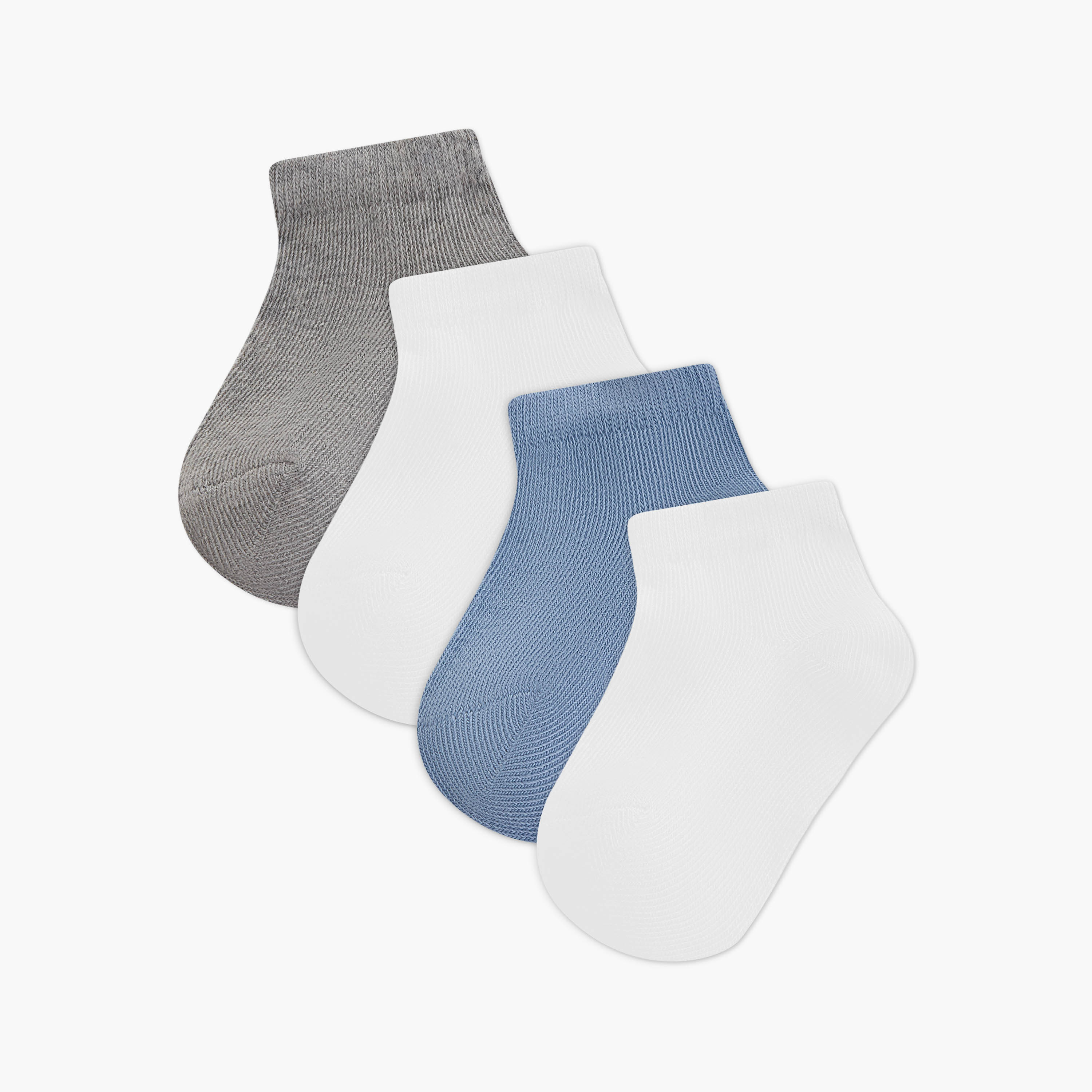 Juniors Solid Ankle Length Socks - Set of 4-baby-girls-accessories-socks-image-1