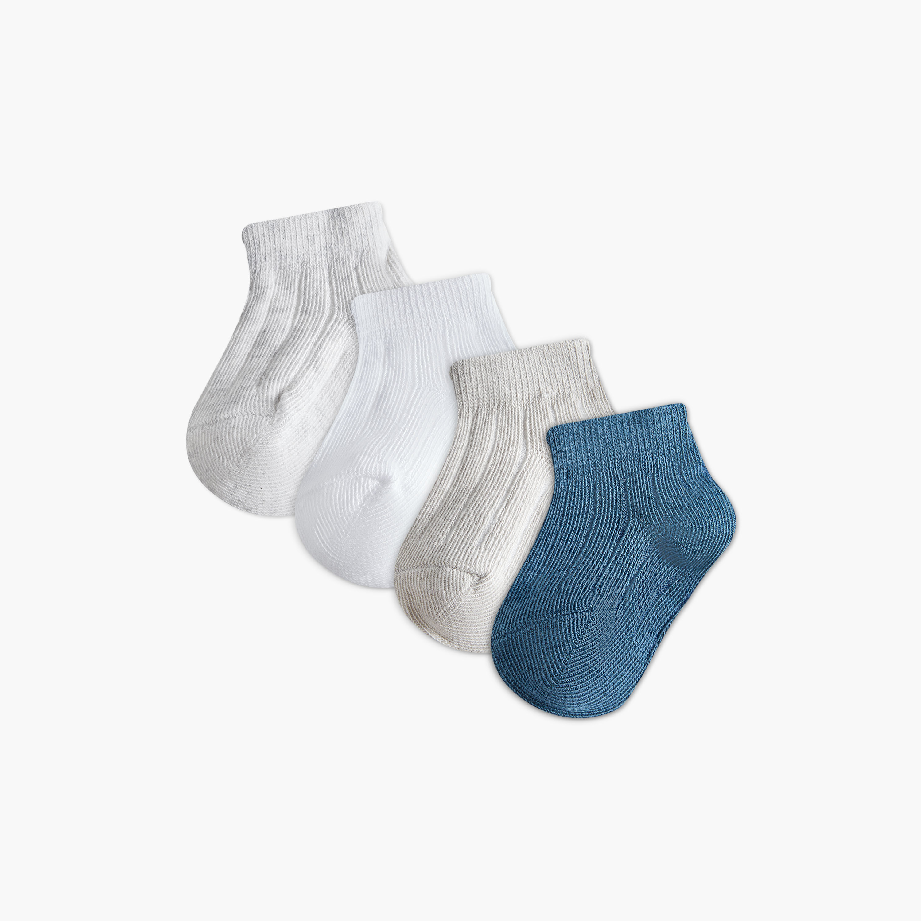 Juniors Textured Ankle Length Socks - Set of 4-promo_babyshop_Buy2for29_UAE130126-image-1