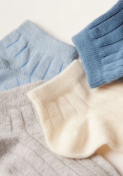 Juniors Textured Ankle Length Socks - Set of 4-Socks-image-2
