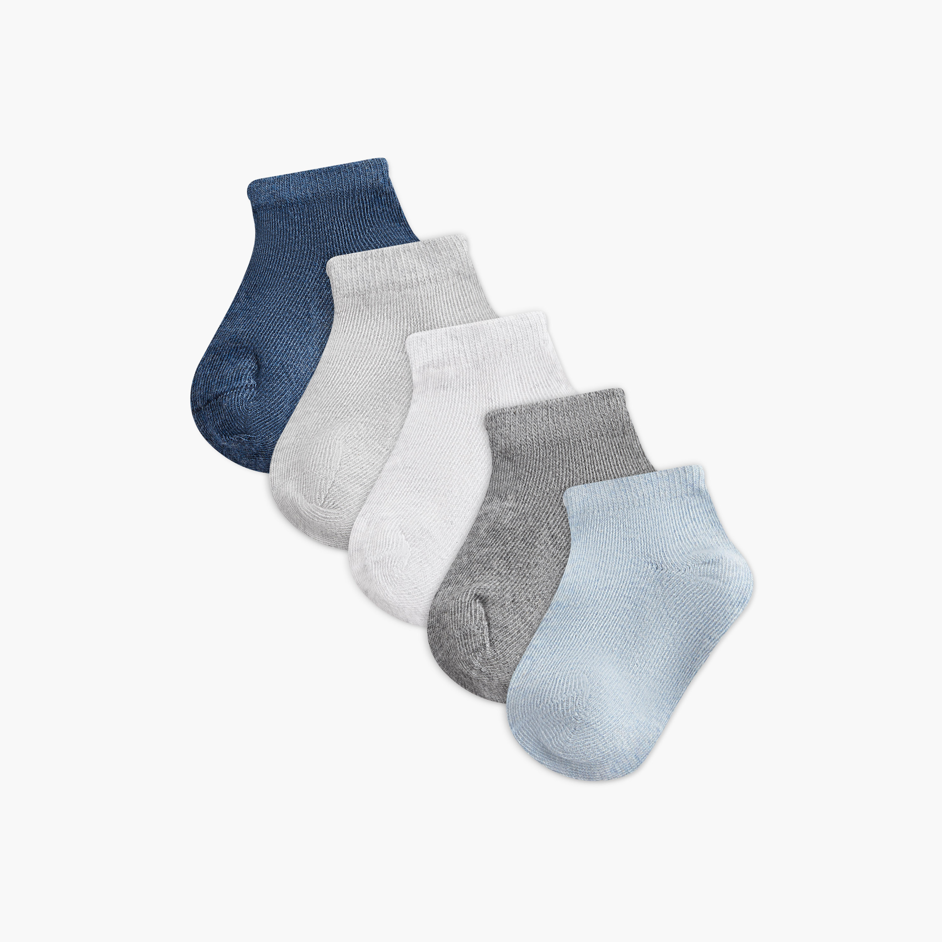 Juniors Solid Ankle Length Socks - Set of 10-baby-boys-accessories-socks-image-1