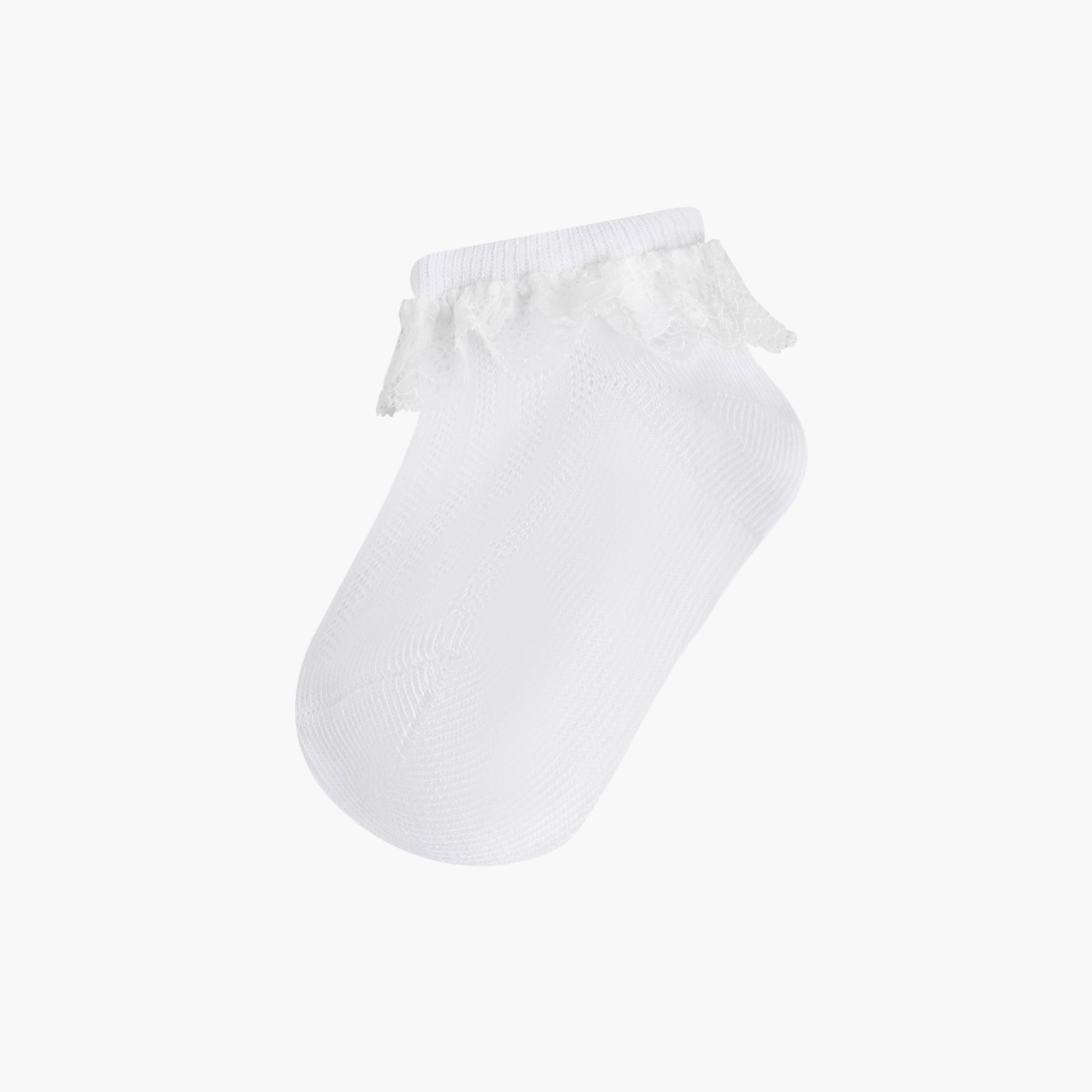 Juniors Lace Trim Ankle Length Socks - Set of 10-baby-girls-accessories-socks-image-2