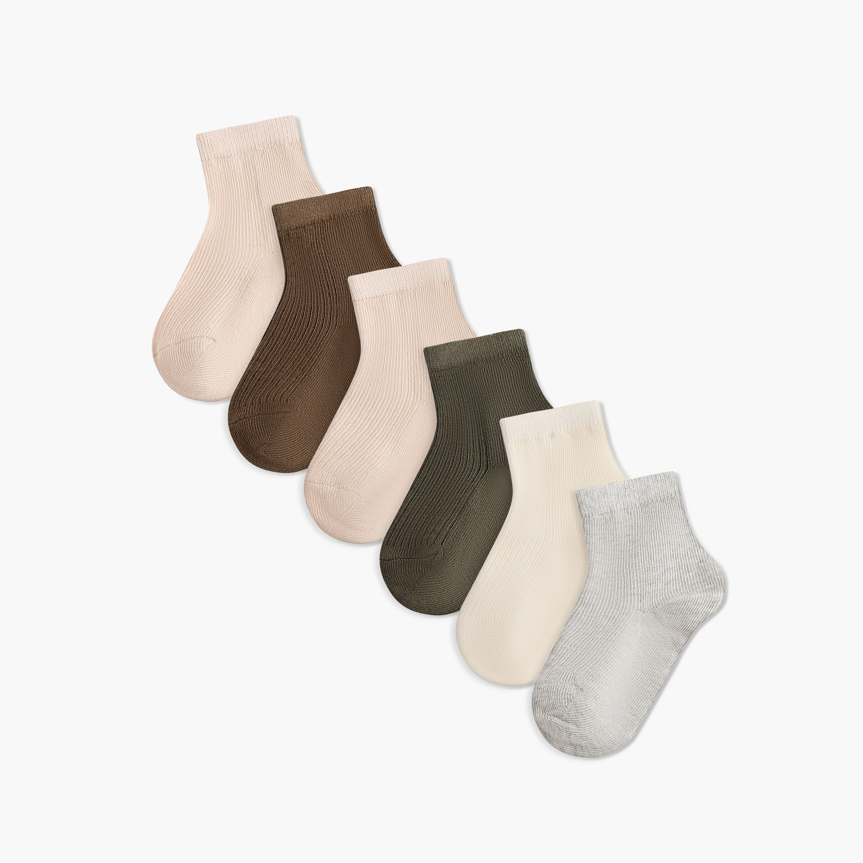 Juniors Ribbed Ankle Length Socks - Set of 5-baby-boys-accessories-socks-image-1