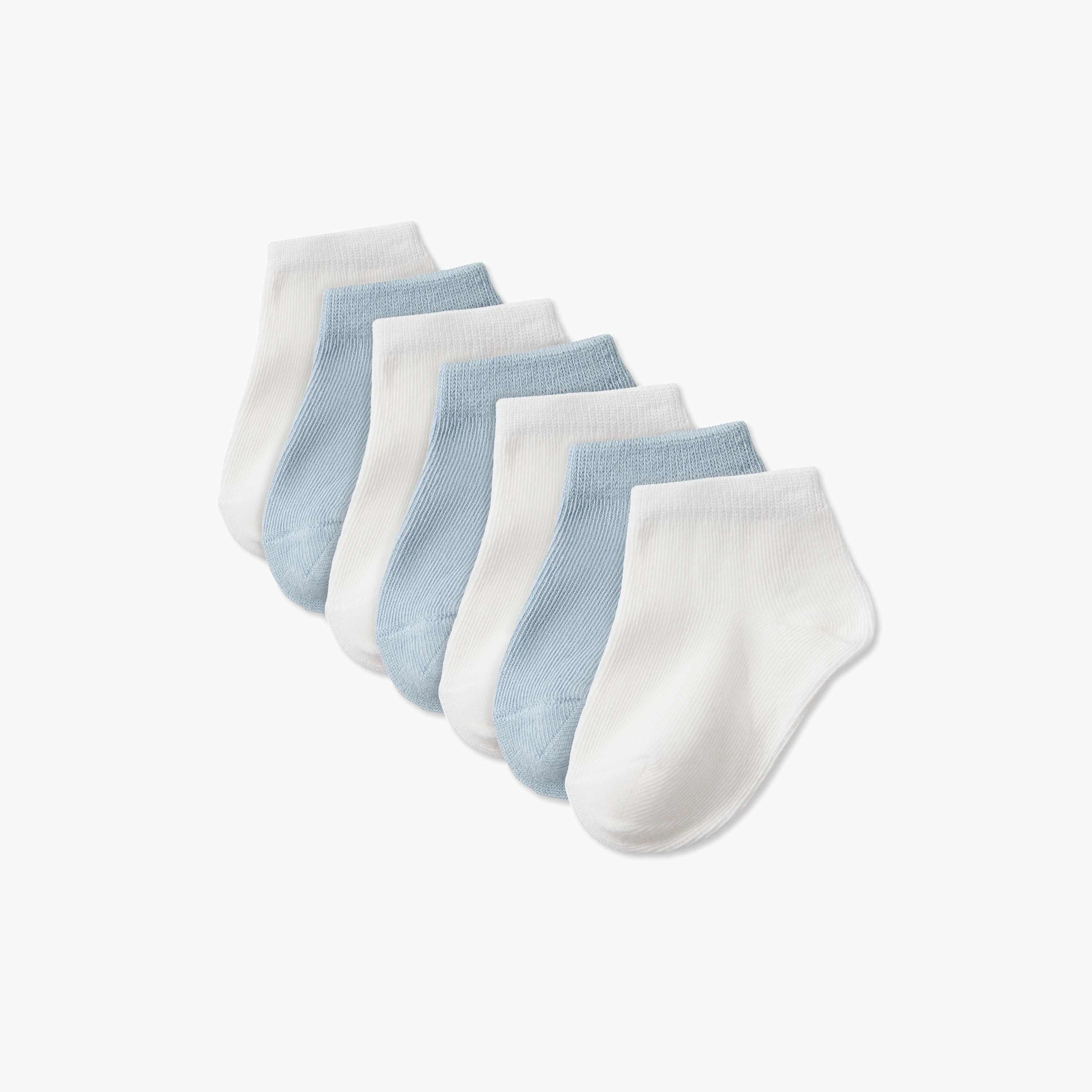 عبوة جوارب رضع 7 أزواج طول الكاحل للأولاد من جونيورز-baby-boys-accessories-socks-image-1