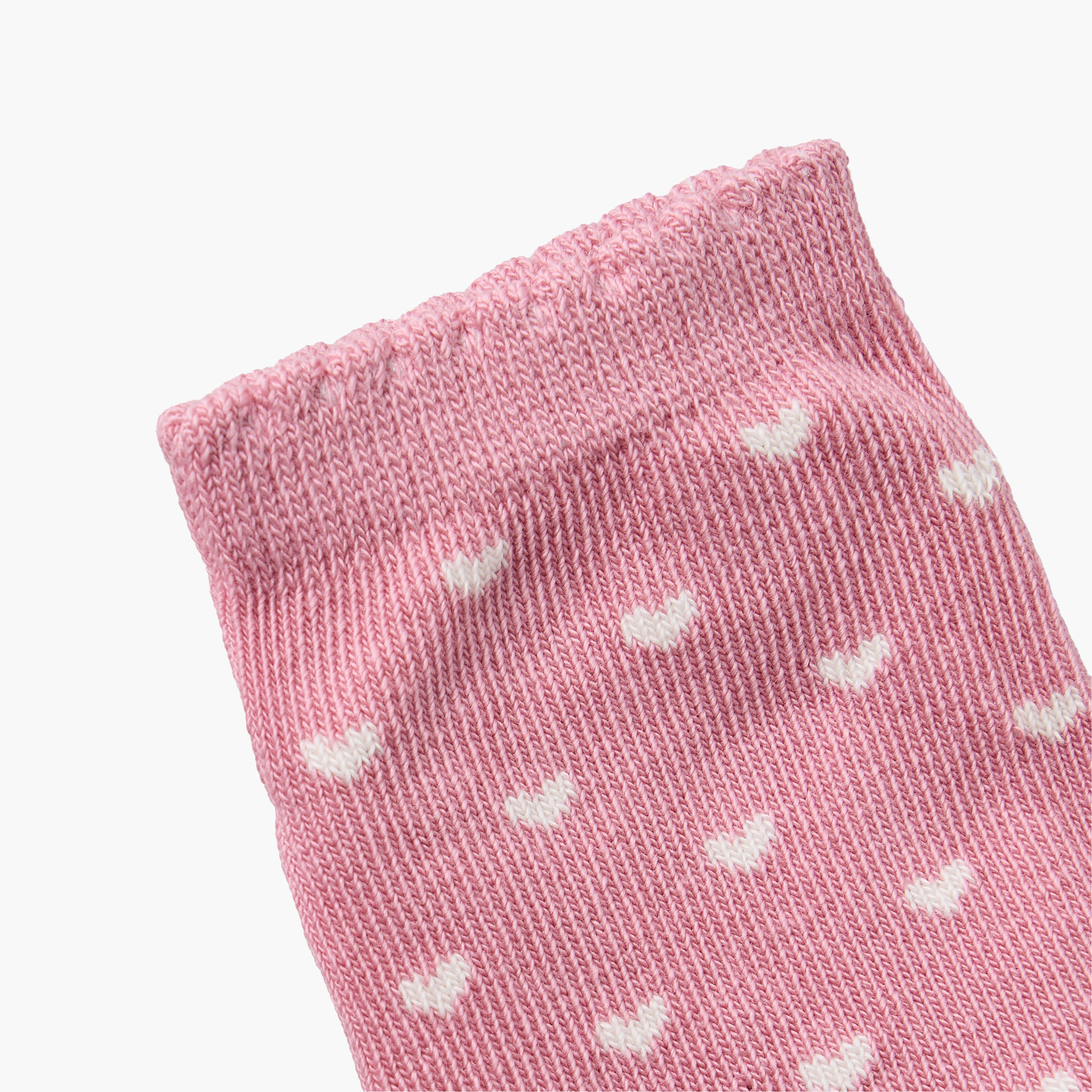 طقم جوارب 7 أزواج بطبعات قلوب للبنات من جونيورز-baby-girls-accessories-socks-image-9