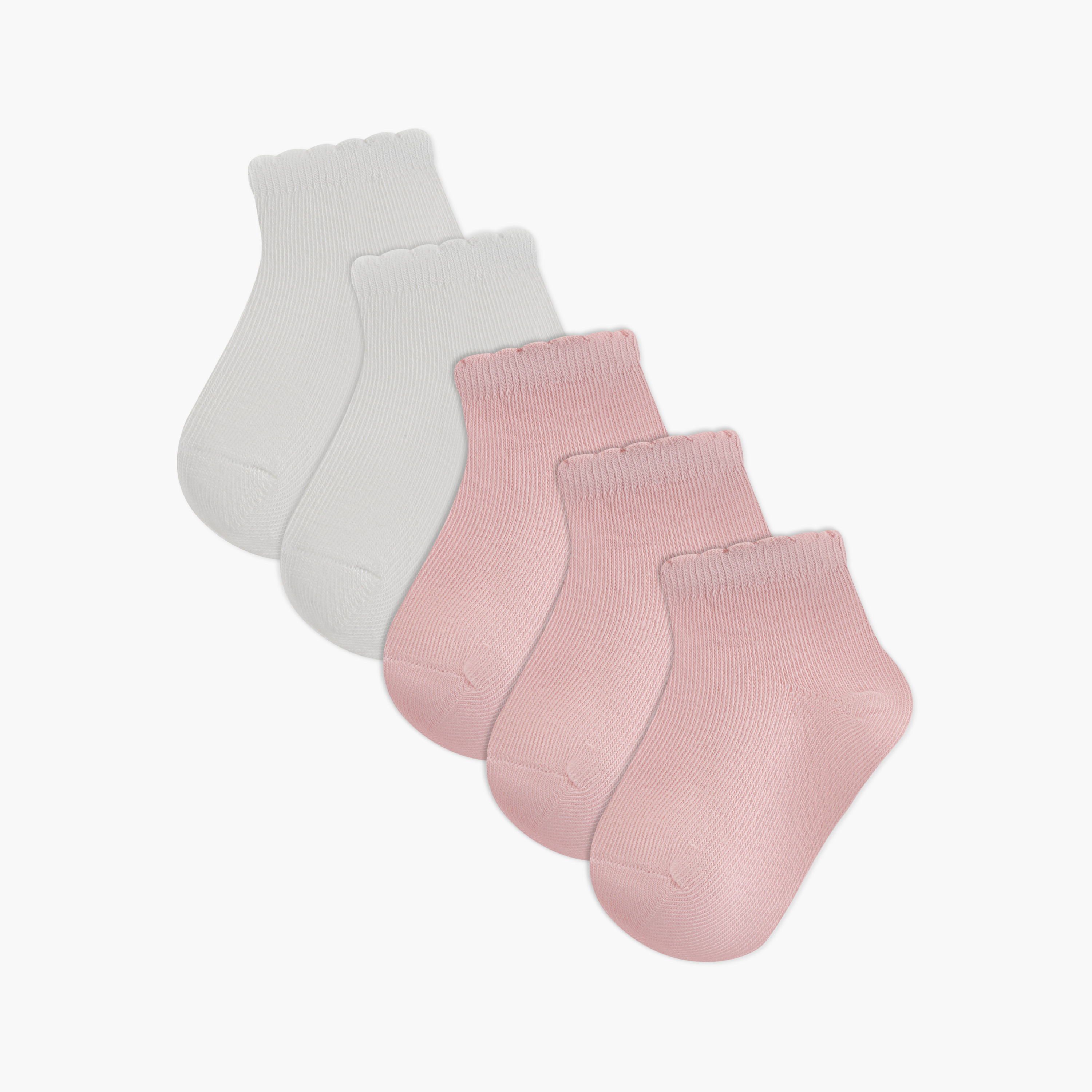 Juniors Baby Girls Socks with Scallop Hem - Set of 5-baby-girls-accessories-socks-image-1