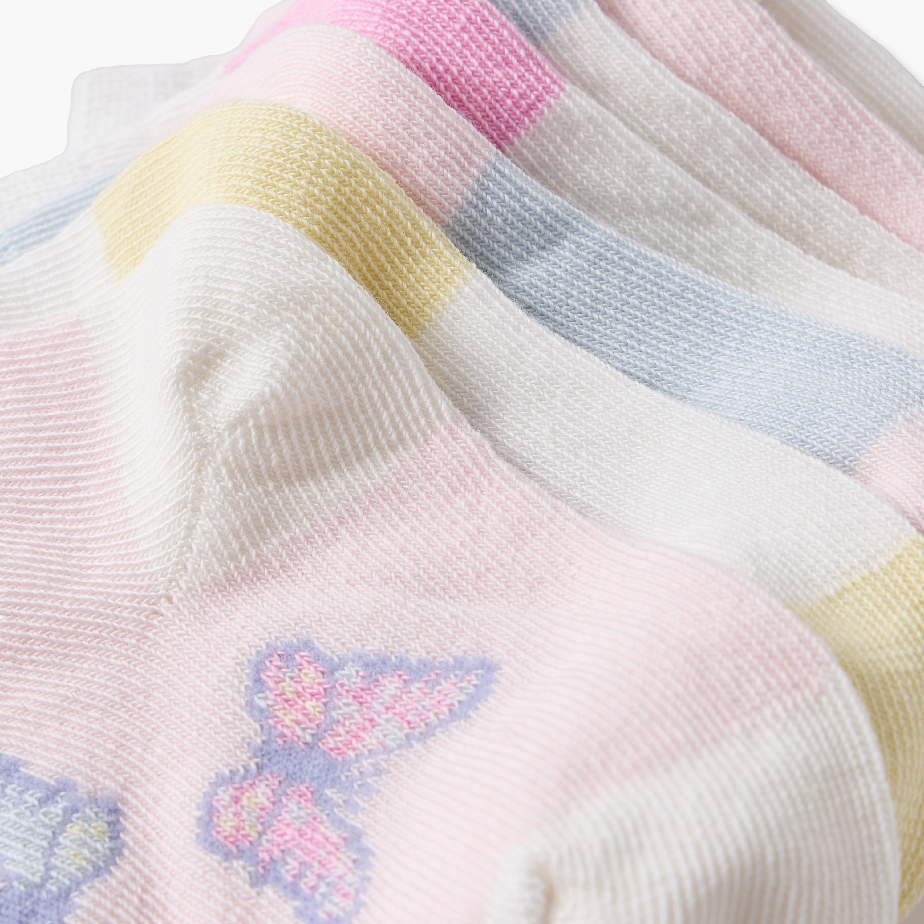 عبوة جوارب رضع 10 أزواج بطبعات فراشة للبنات من جونيورز-baby-girls-accessories-socks-image-13