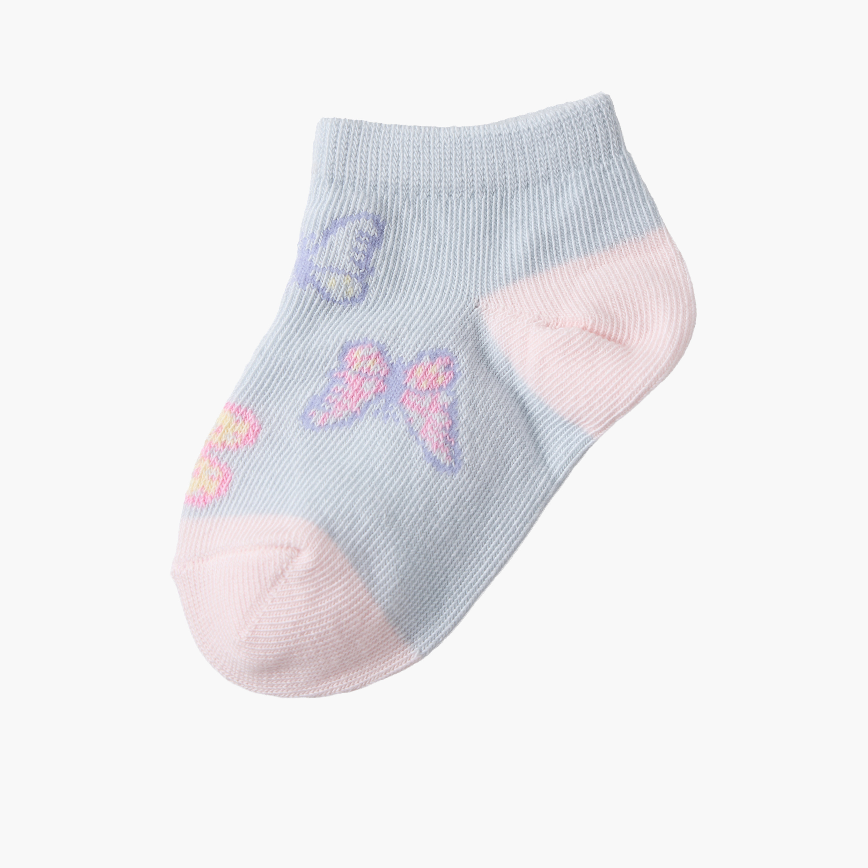 عبوة جوارب رضع 10 أزواج بطبعات فراشة للبنات من جونيورز-baby-girls-accessories-socks-image-2