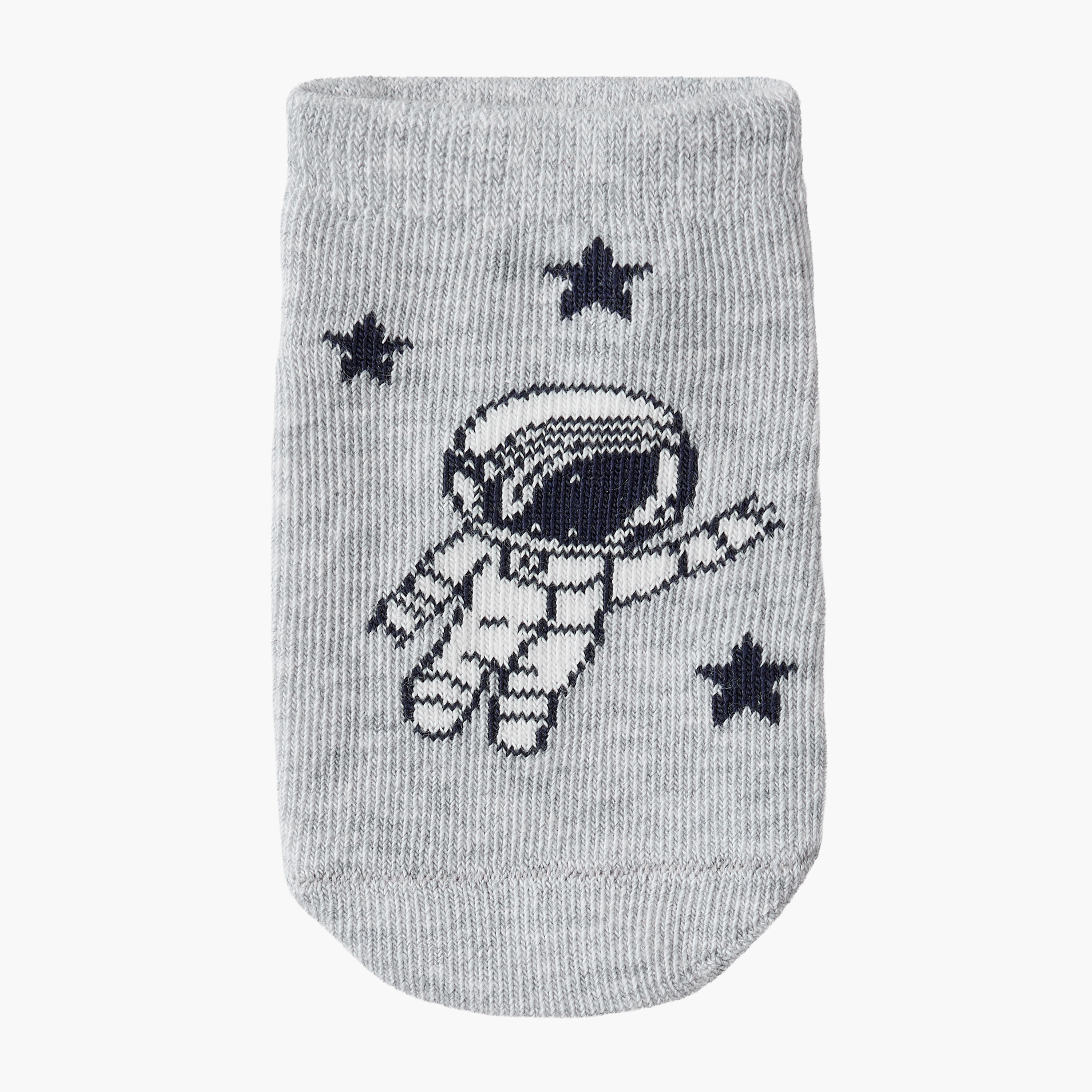 طقم جوارب رضع 5 أزواج بطبعات فضاء للأولاد من جونيورز-baby-boys-accessories-socks-image-2
