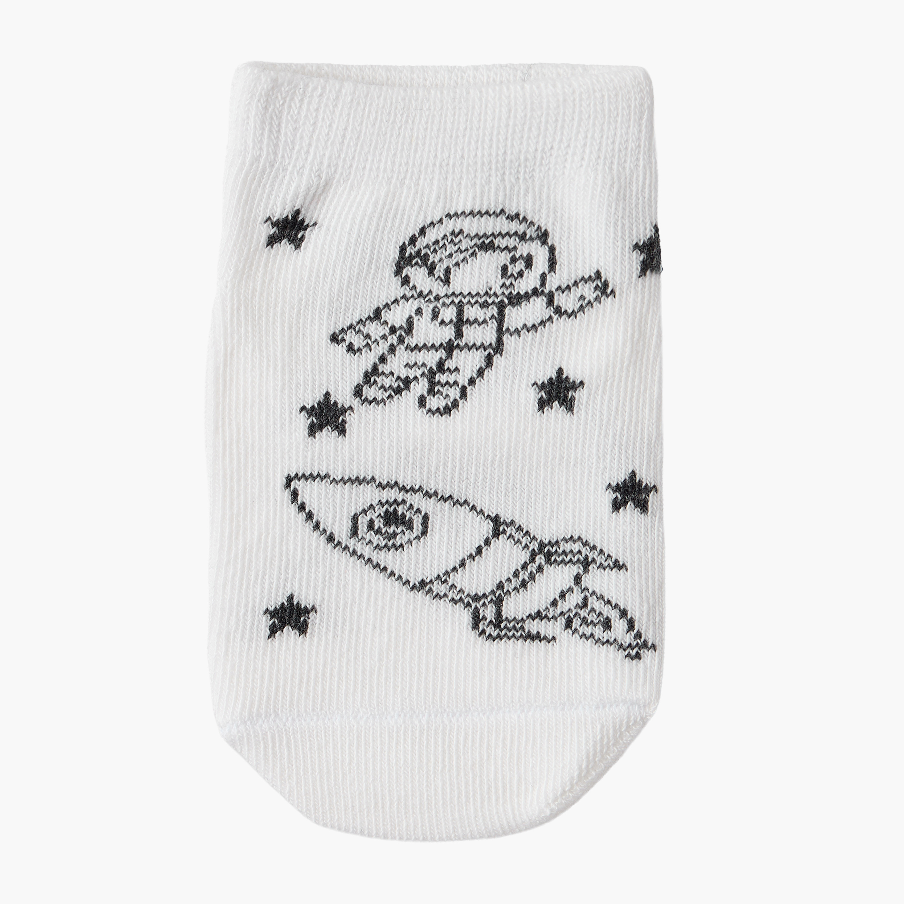 طقم جوارب رضع 5 أزواج بطبعات فضاء للأولاد من جونيورز-baby-boys-accessories-socks-image-3