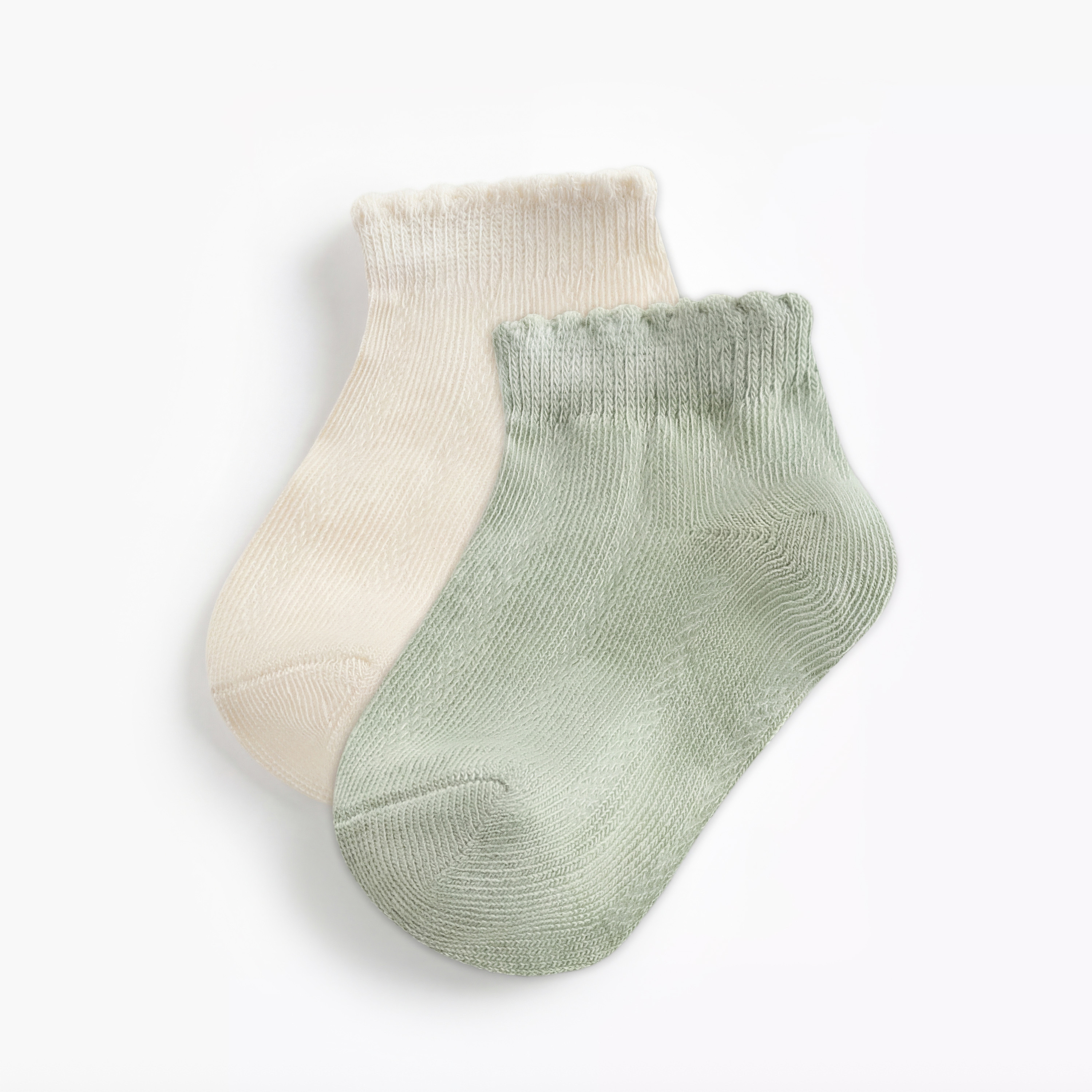 Juniors Textured Socks with Scalloped Hem - Set of 2-baby-girls-accessories-socks-image-1
