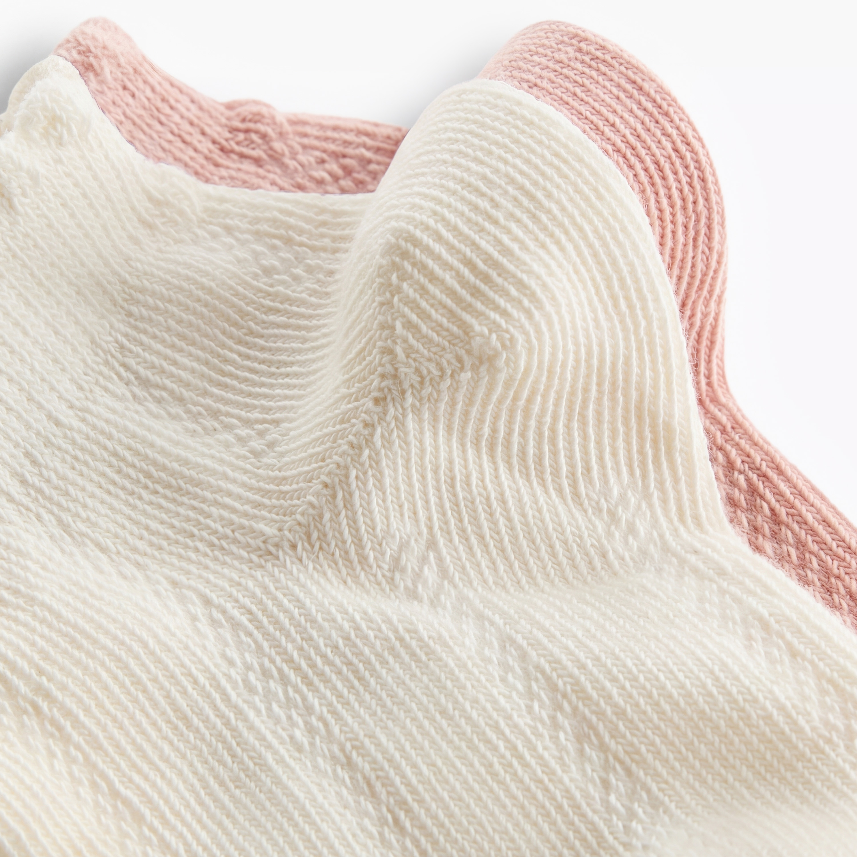 Juniors Textured Ankle Length Socks with Scallop Hem - Set of 2-baby-girls-accessories-socks-image-4