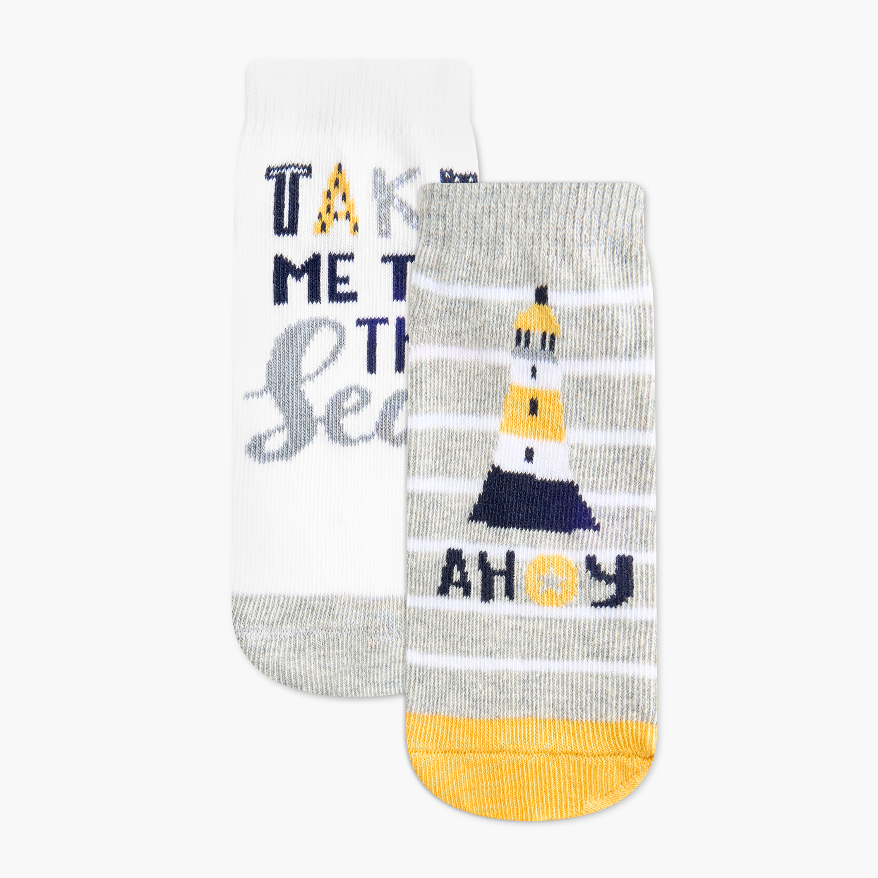 Juniors Printed Ankle Length Socks - Set of 2-baby-boys-accessories-socks-image-1