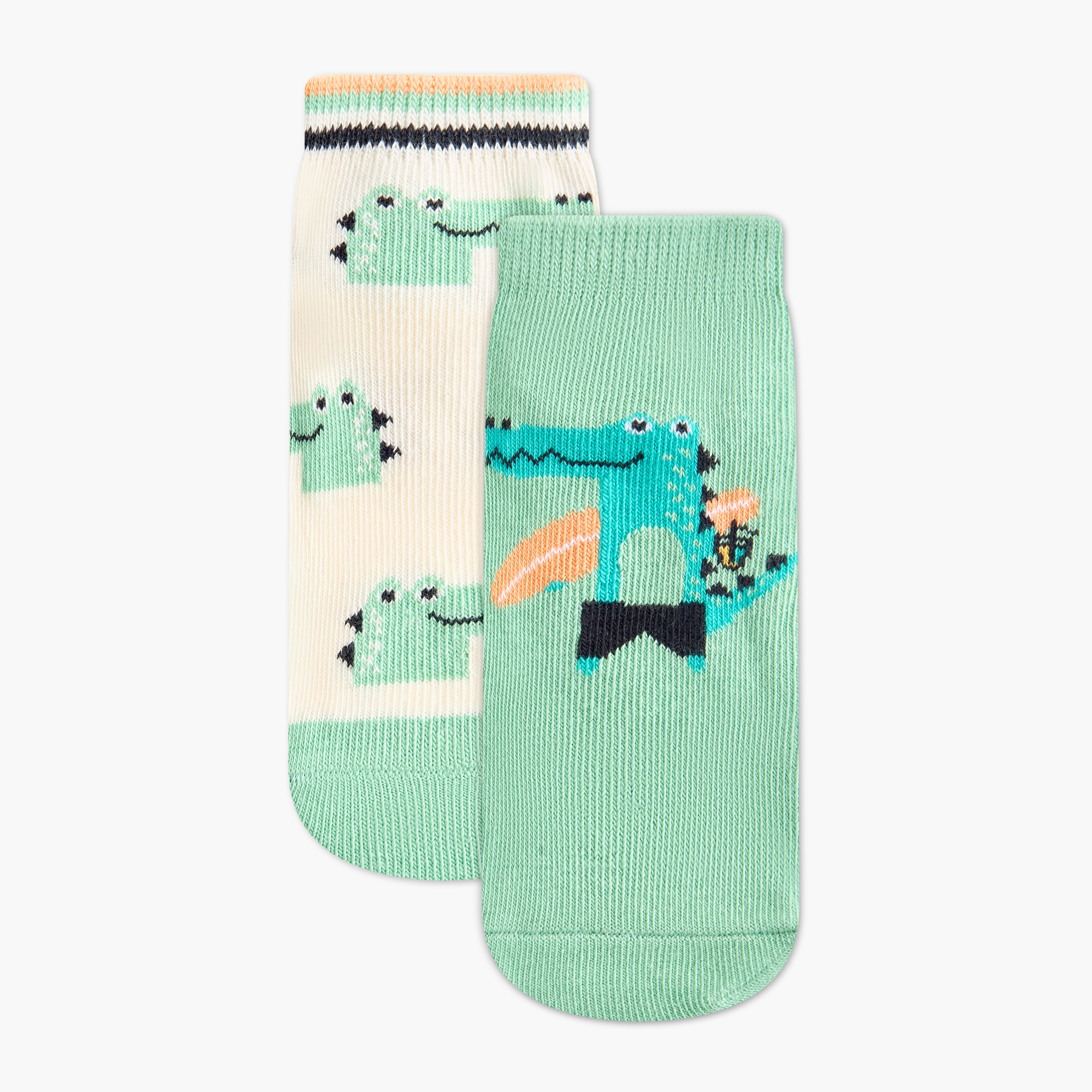 طقم جوارب بطول الكاحل وطبعات تمساح زوجين من جونيورز-baby-boys-accessories-socks-image-1