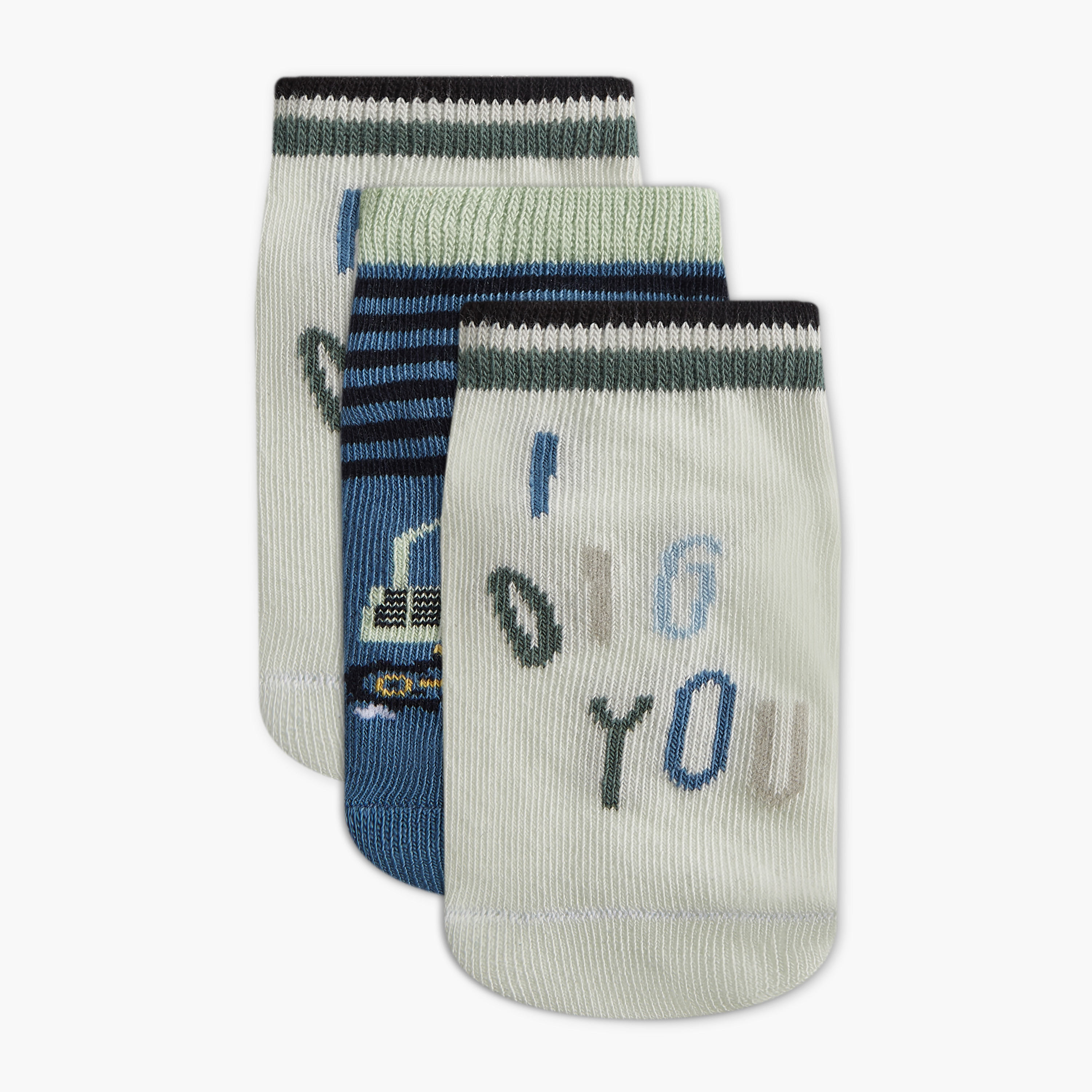 طقم جوارب 3 أزواج بطول الكاحل وطبعات من جونيورز-promo_babyshop_Buy3for1_KWT230426-image-1