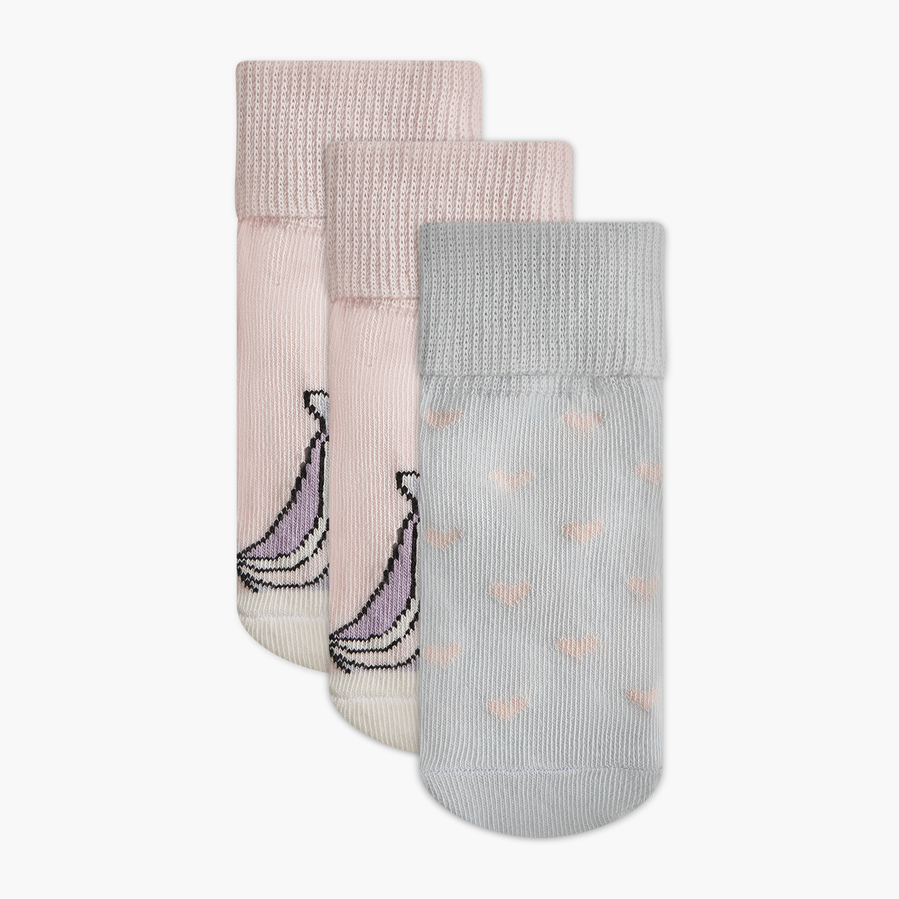طقم جوارب 3 أزواج متنوعة بطول الكاحل من جونيورز-baby-boys-accessories-socks-image-1