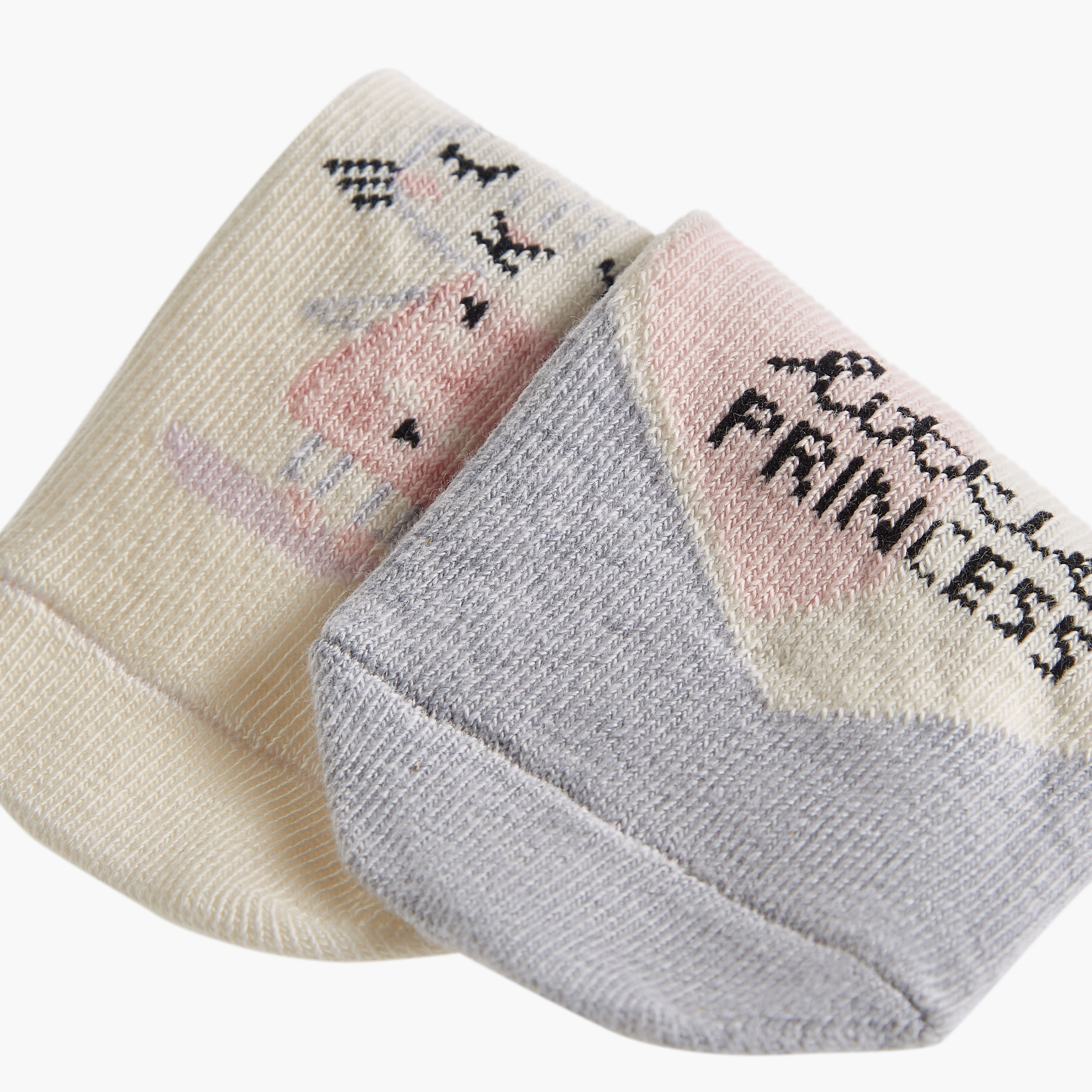 Juniors Printed Ankle Length Socks - Set of 3-baby-girls-accessories-socks-image-3
