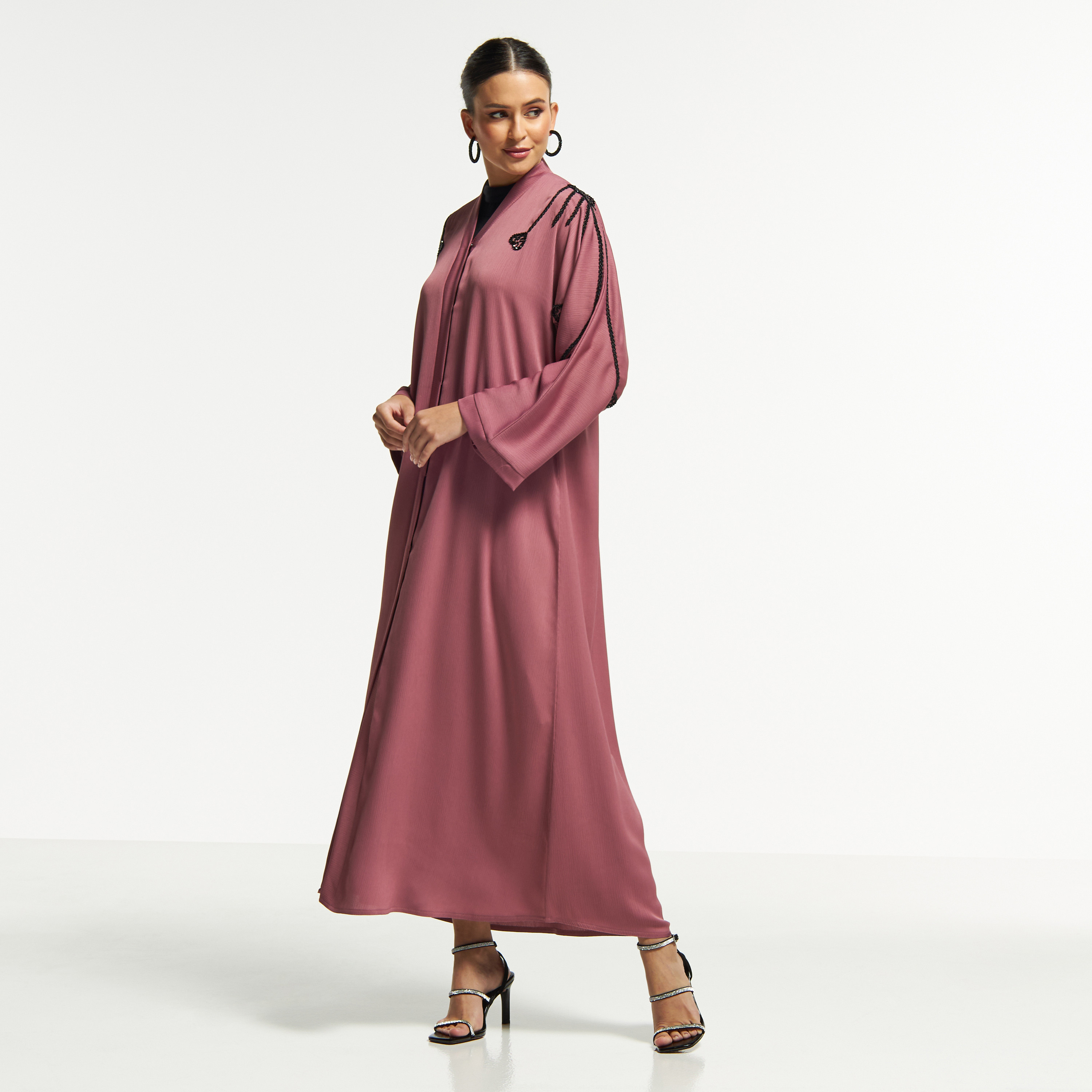 LS Bead Embellished Abaya with Button Closure-women-arabicclothing-abayas-image-1