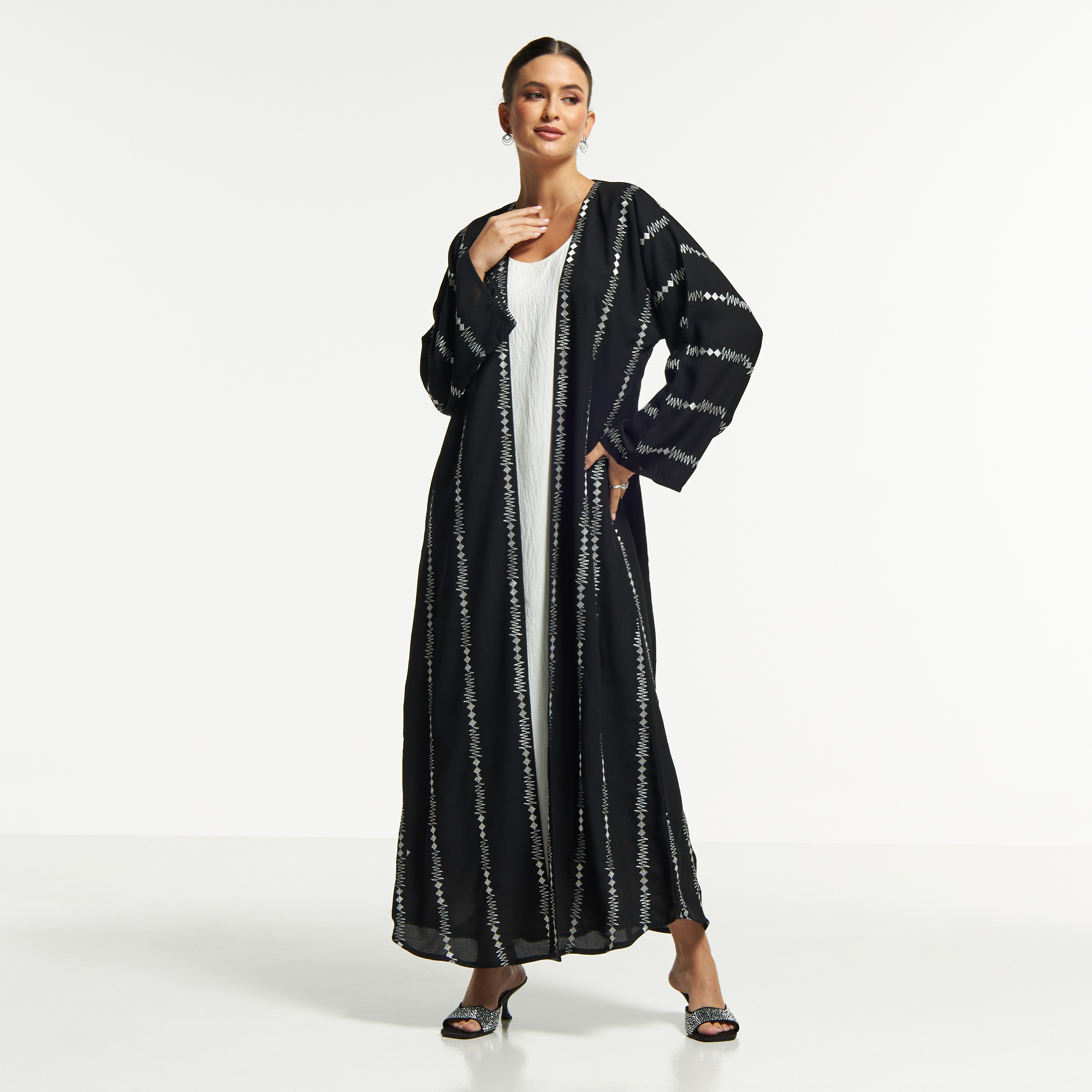 LS Open Front Embroidered Abaya-women-arabicclothing-abayas-image-1
