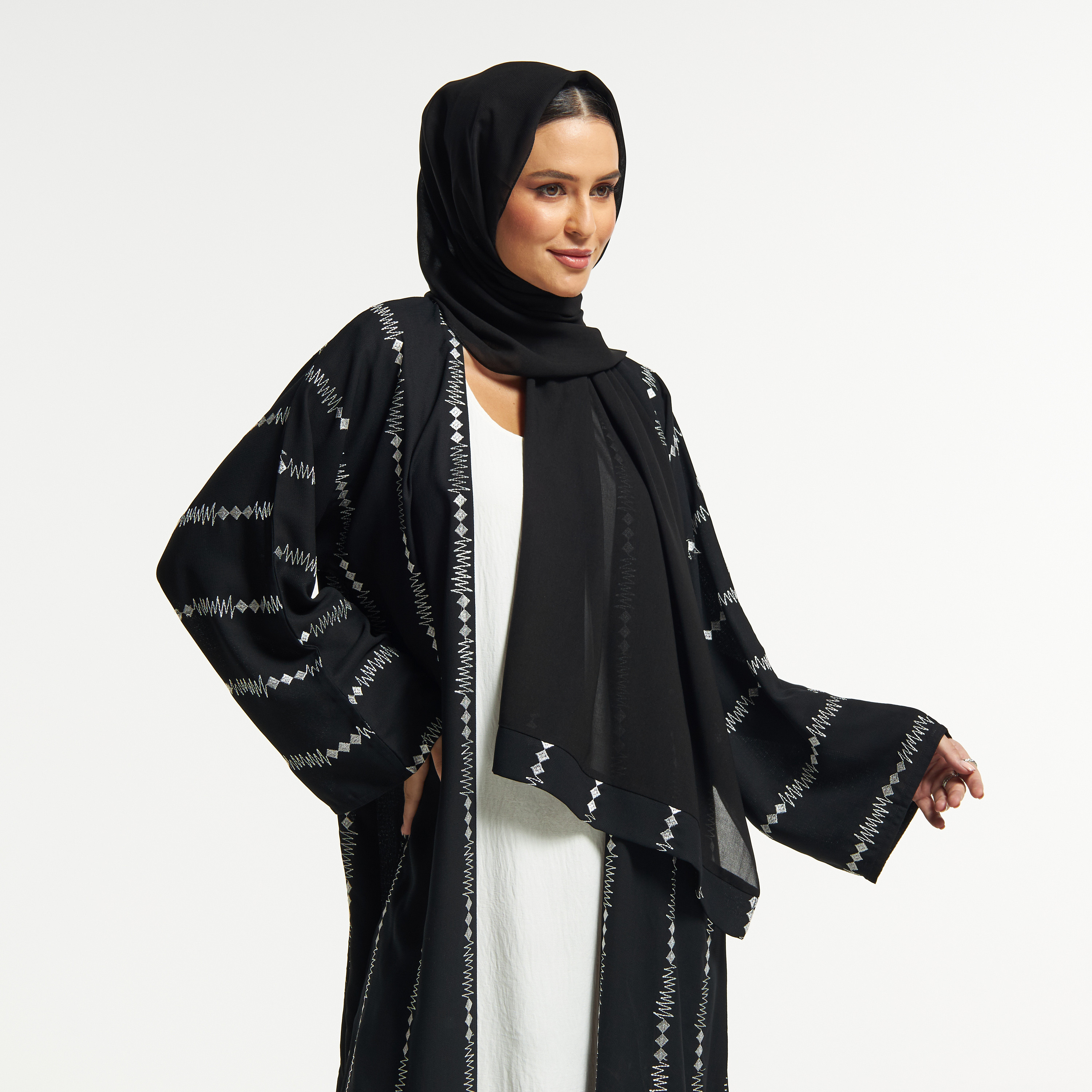 LS Open Front Embroidered Abaya-women-arabicclothing-abayas-image-2