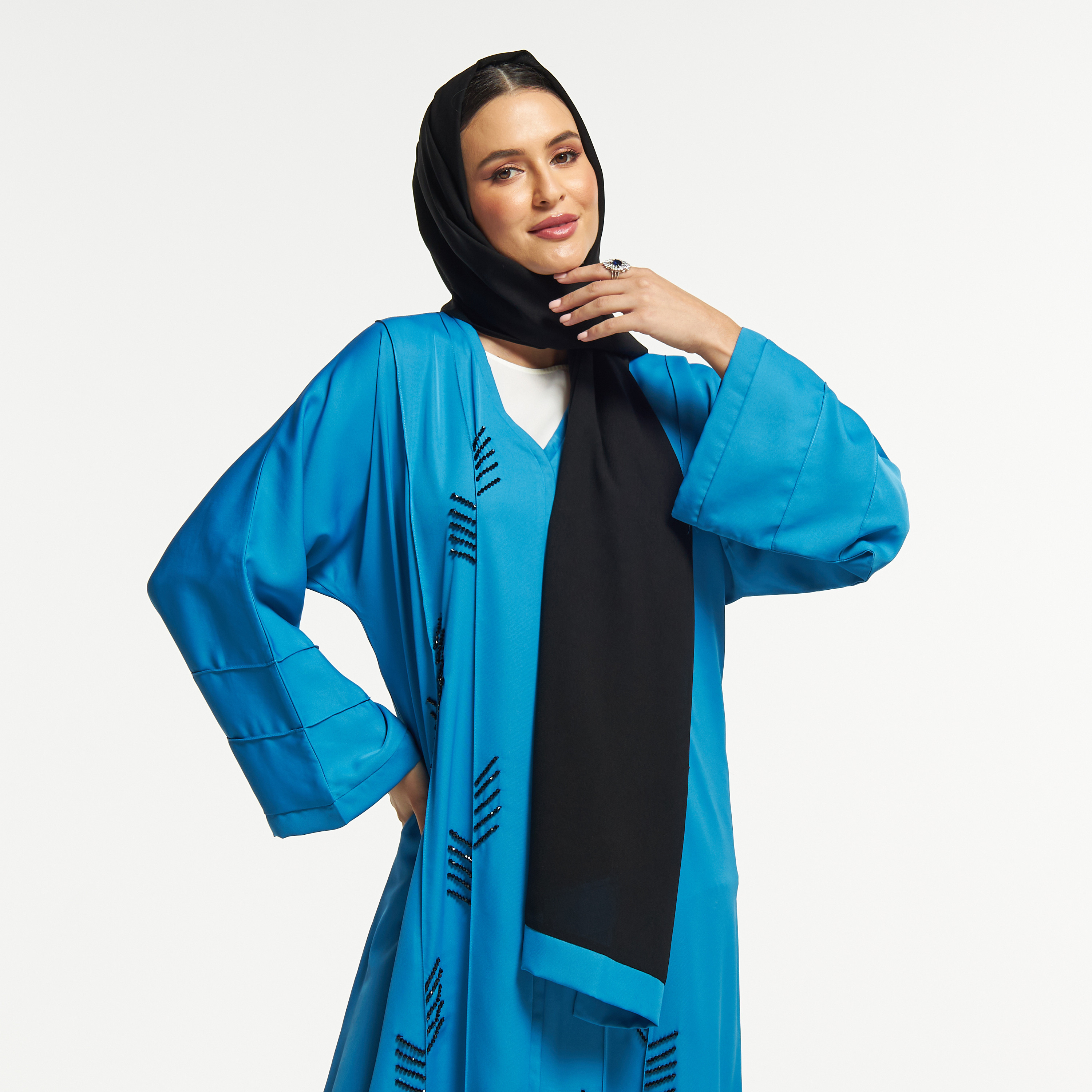 LS Bead Embellished Abaya with Button Closure-women-arabicclothing-abayas-image-2
