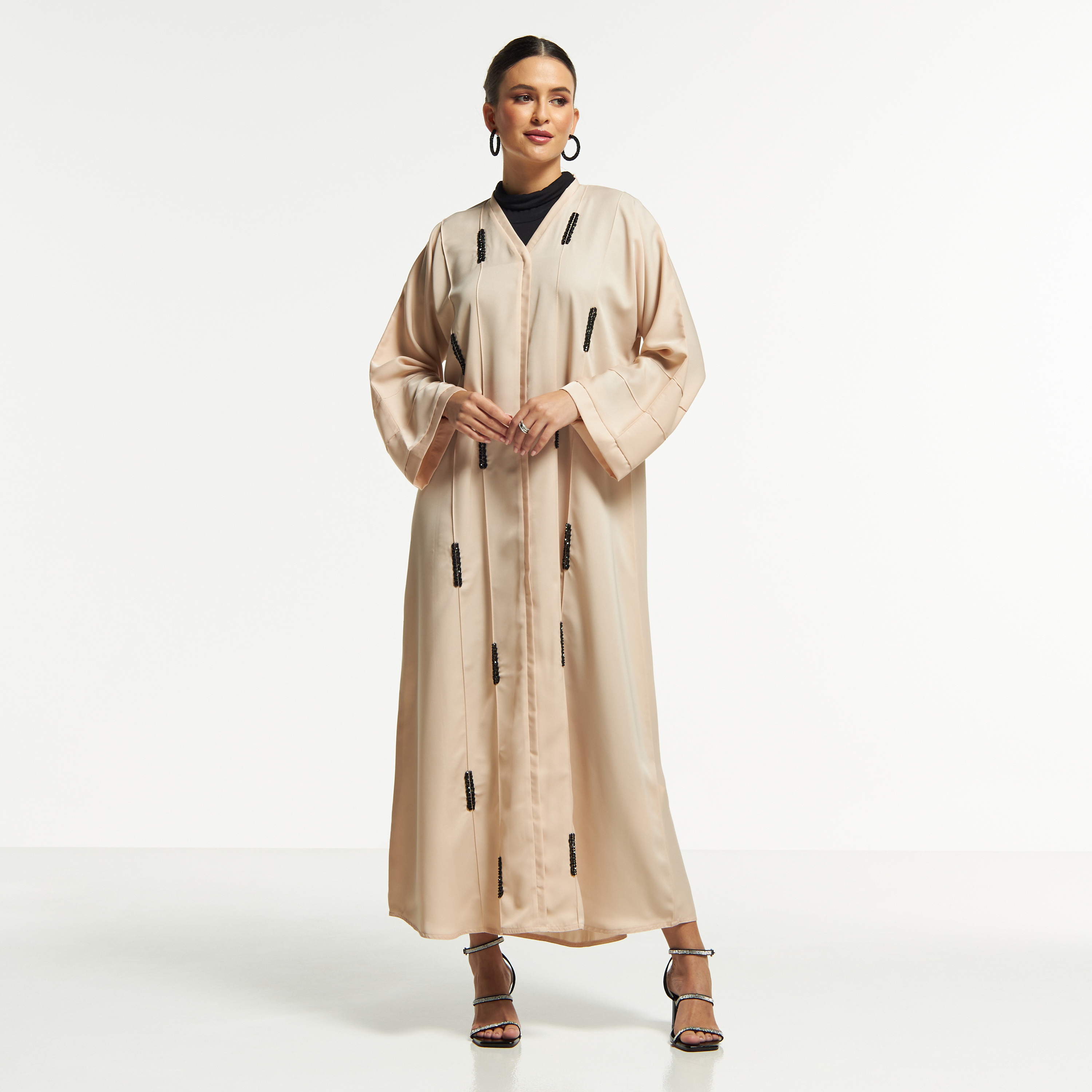 LS Bead Embellished Abaya with Button Closure-women-arabicclothing-abayas-image-1