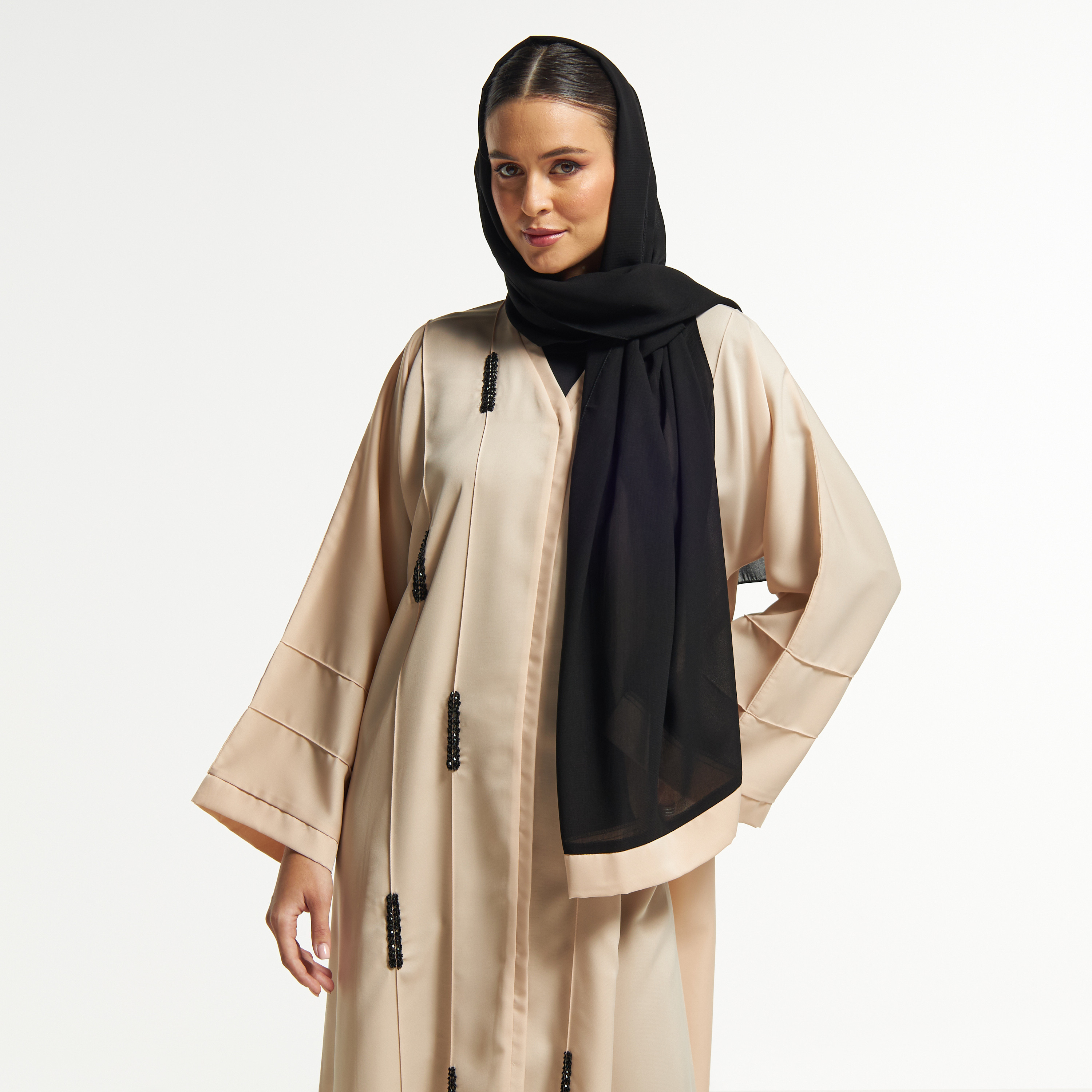 LS Bead Embellished Abaya with Button Closure-women-arabicclothing-abayas-image-2