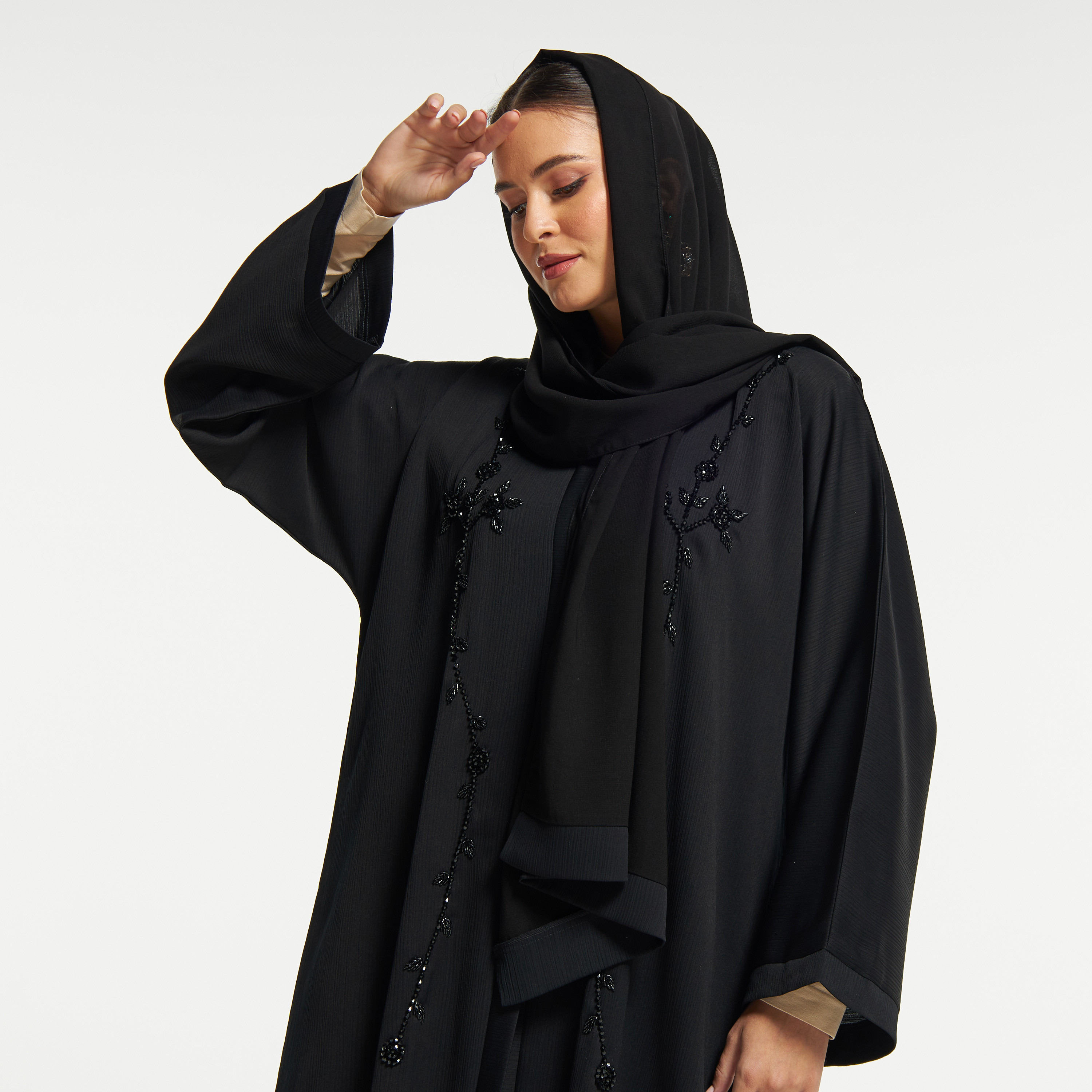 LS Bead Embellished Abaya with Button Closure-women-arabicclothing-abayas-image-2