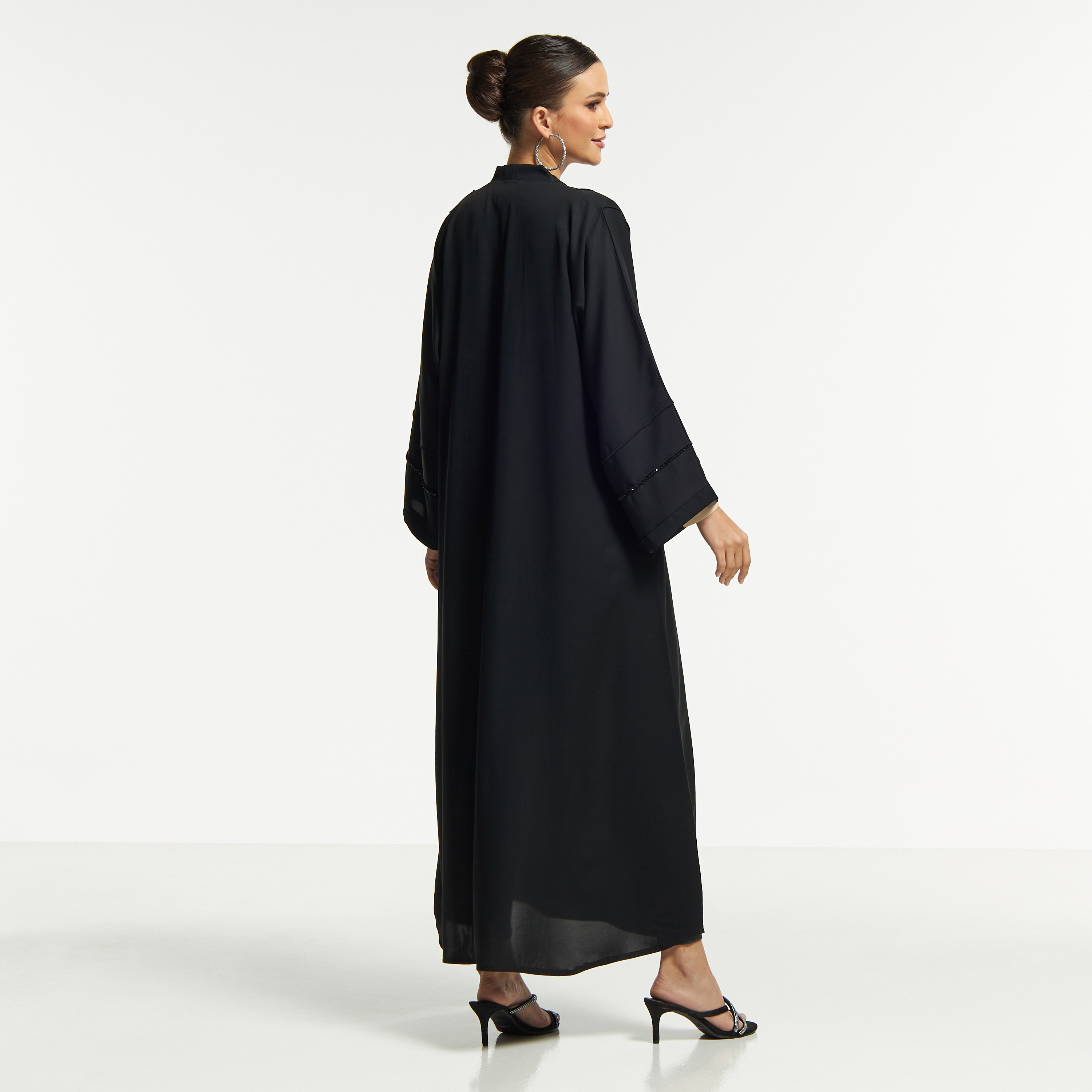 LS Bead Embellished Pleated Abaya with V-neck-women-arabicclothing-abayas-image-5