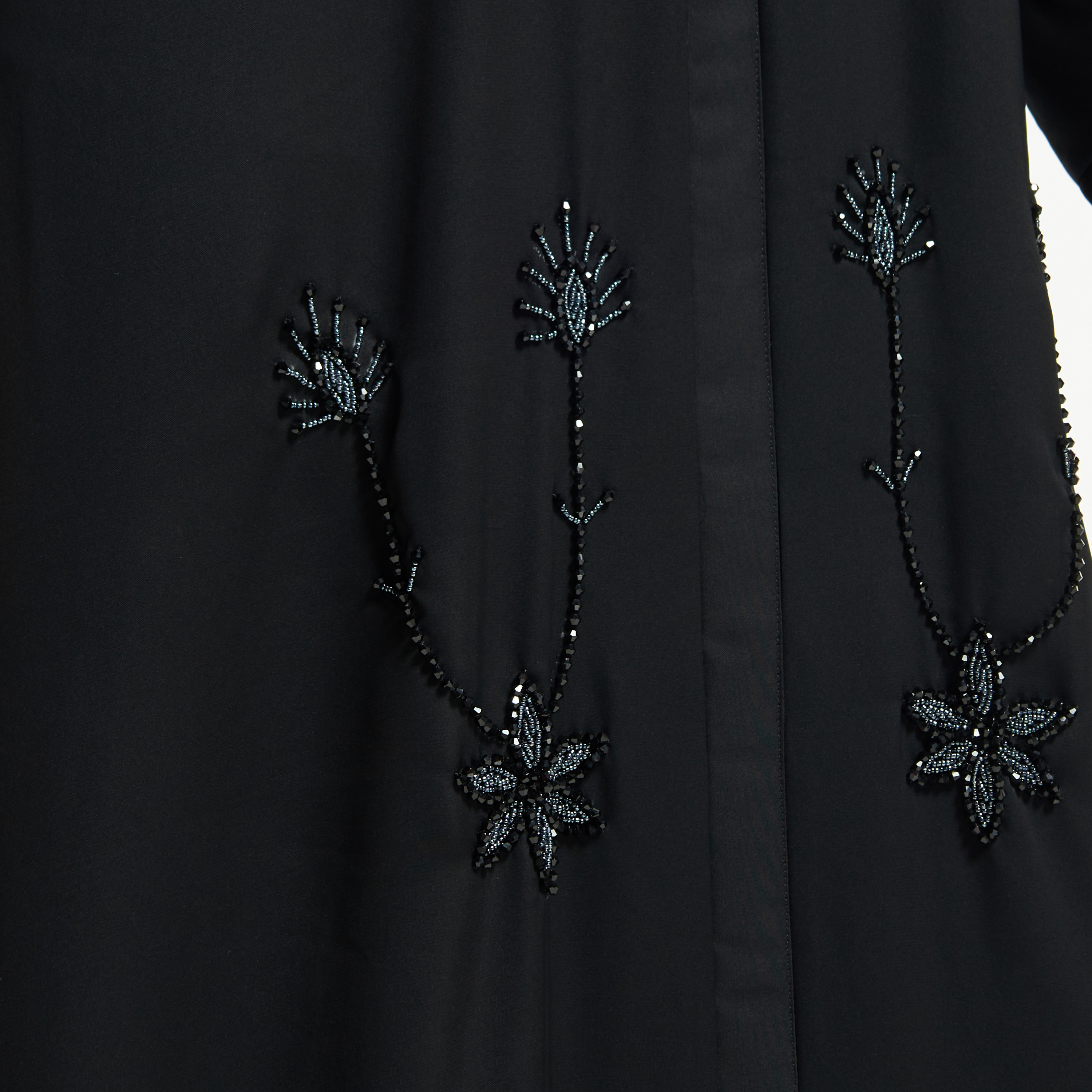 LS Floral Bead Embellished Abaya with V-neck-women-arabicclothing-abayas-image-6