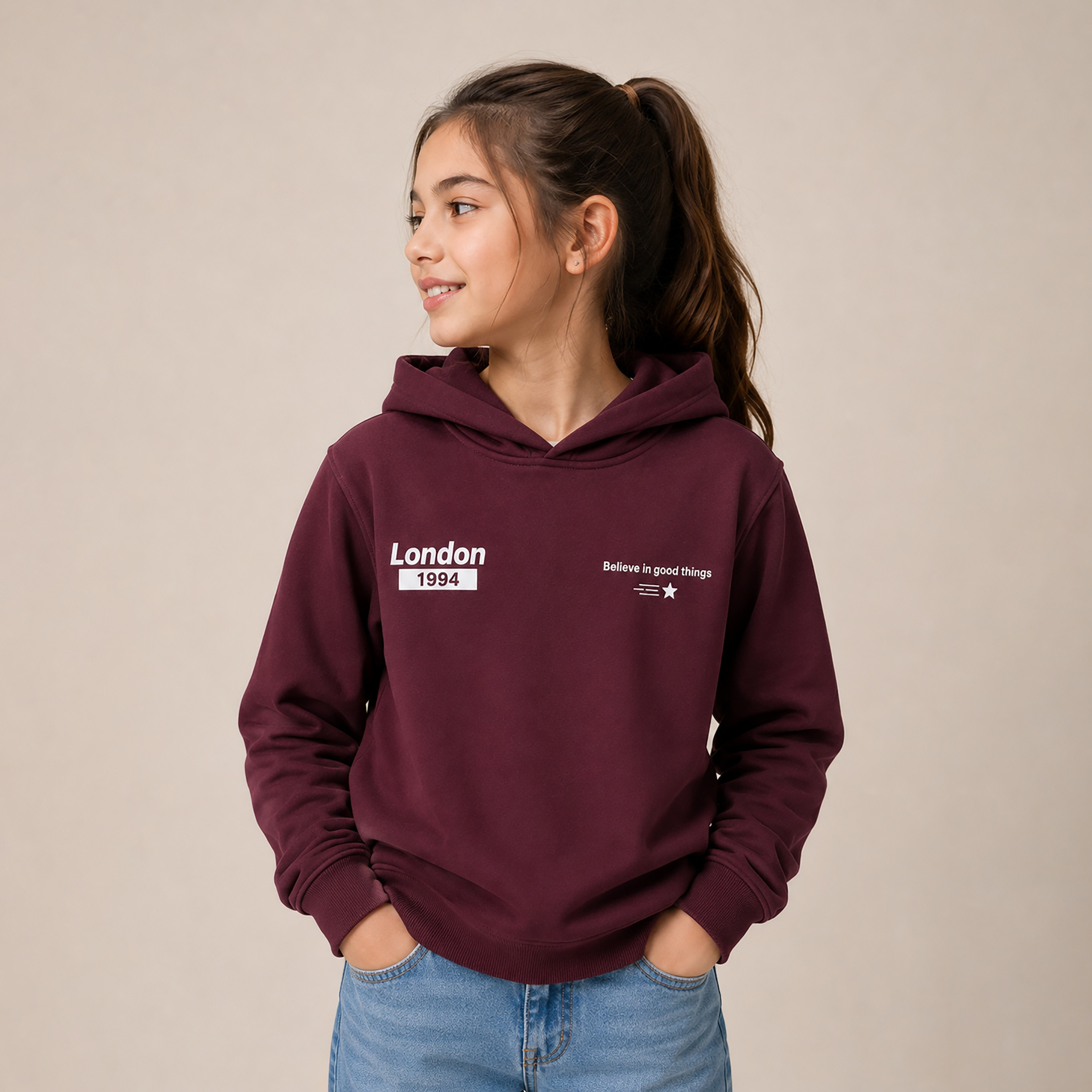 هودي بأكمام طويلة بطبعة من فيكتور أند جين-girls-clothing-sweatshirts-image-1