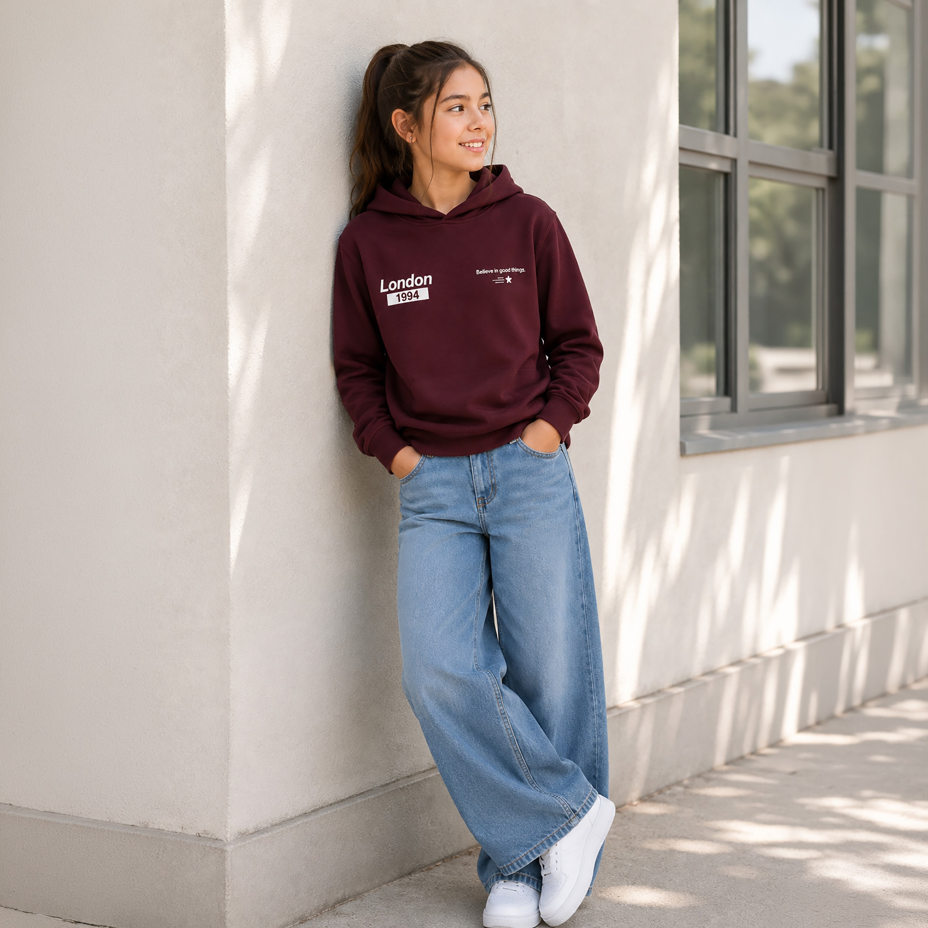 هودي بأكمام طويلة بطبعة من فيكتور أند جين-girls-clothing-sweatshirts-image-3
